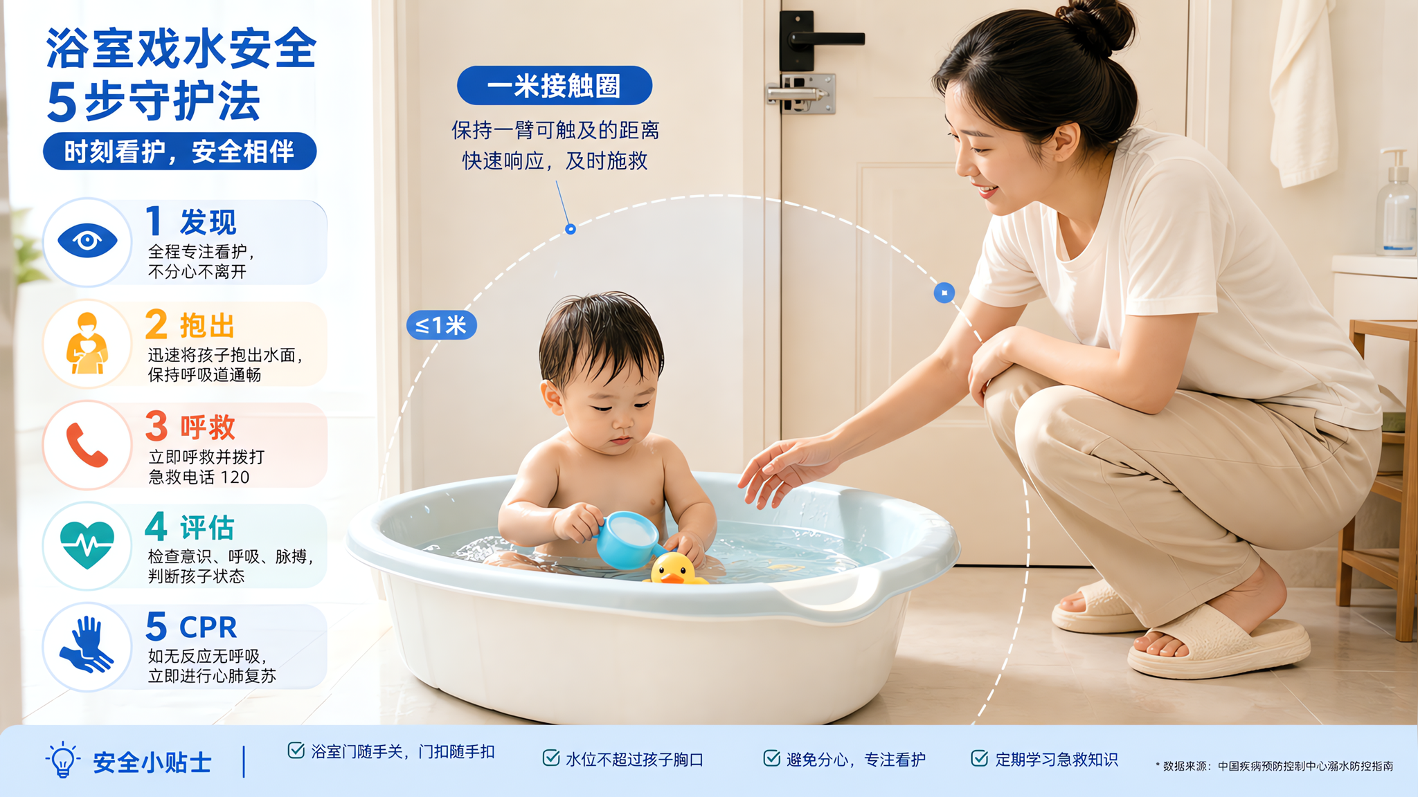 幼儿溺水常是“安静的”：一米接触+隔离+急救SOP