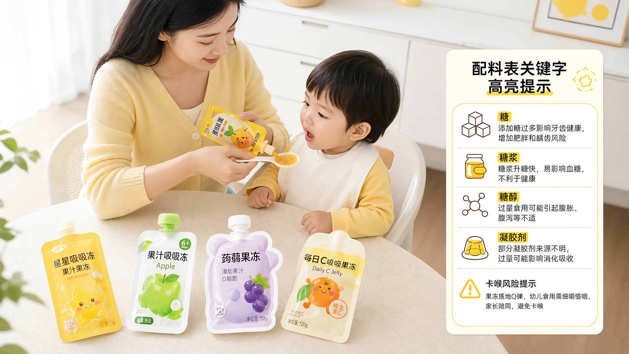 “0添加”吸吸冻别盲买：配料表3行看穿隐形糖和卡喉点