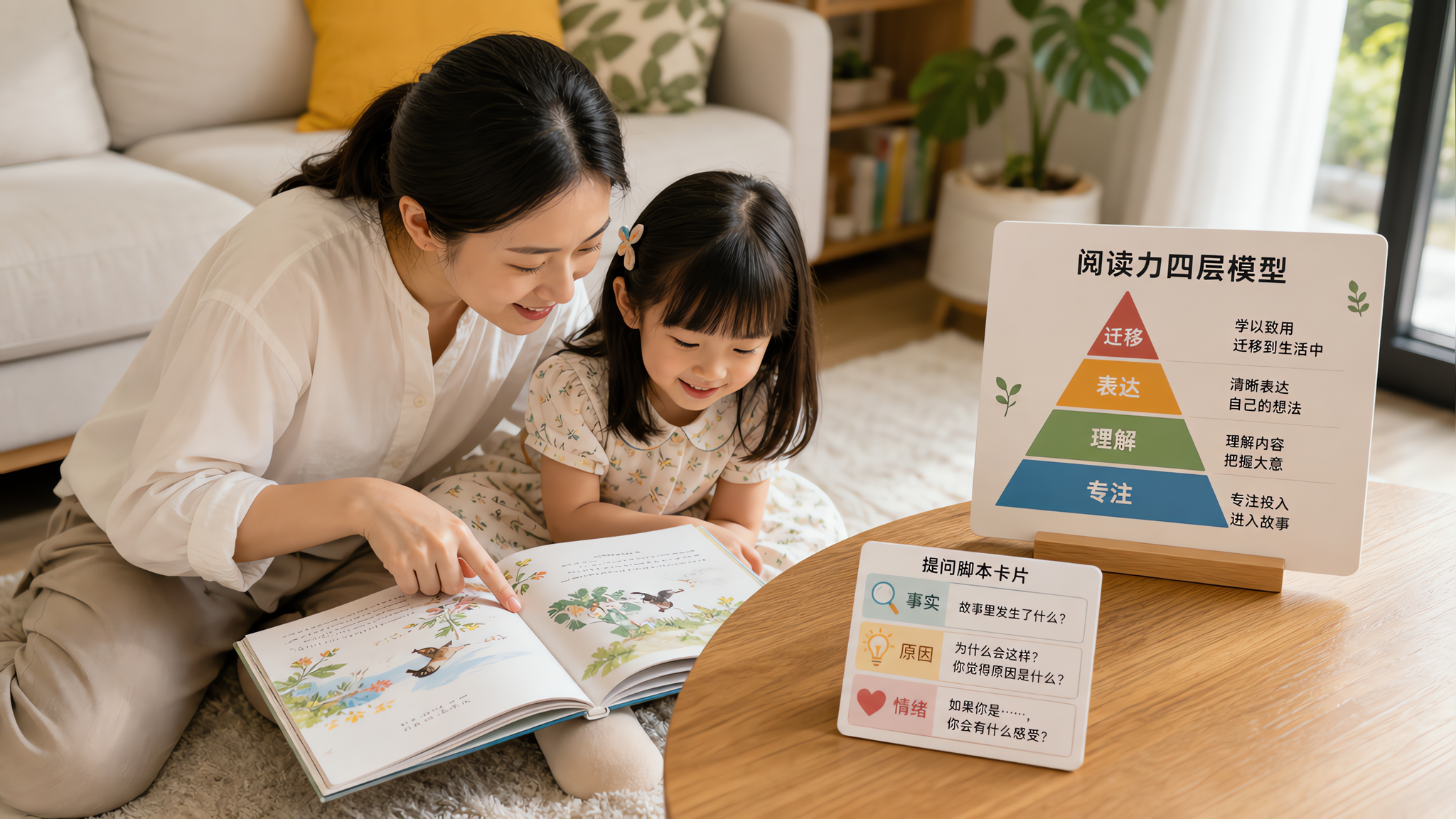 别逼孩子狂认字了：入学前先练这4层阅读力