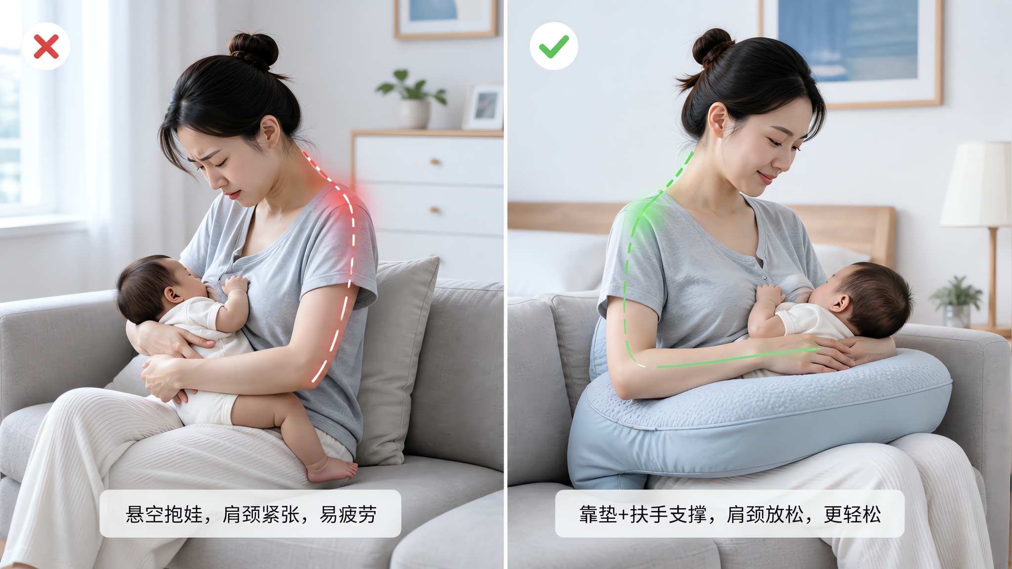 产后手麻肩背痛别怪空调，多半是抱娃代偿过载