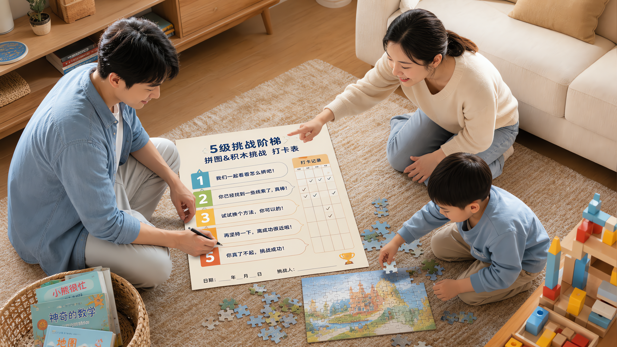 孩子一挫败就说“不玩了”：用5级挑战阶梯把他带回来