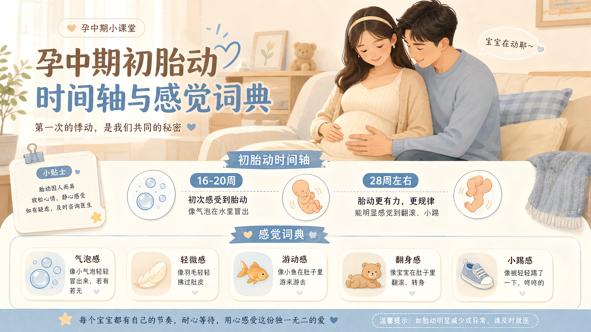 初胎动到底几周来算正常？晚一点也别急