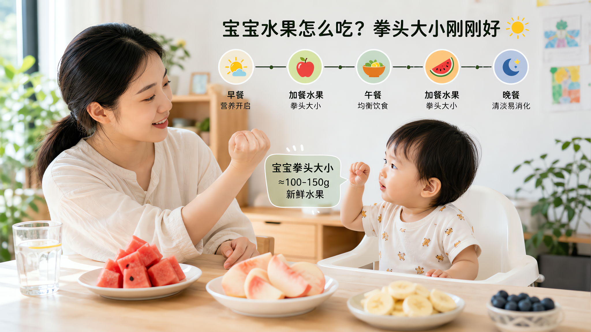 1-2岁夏天水果怎么吃：一天1-2次就够了