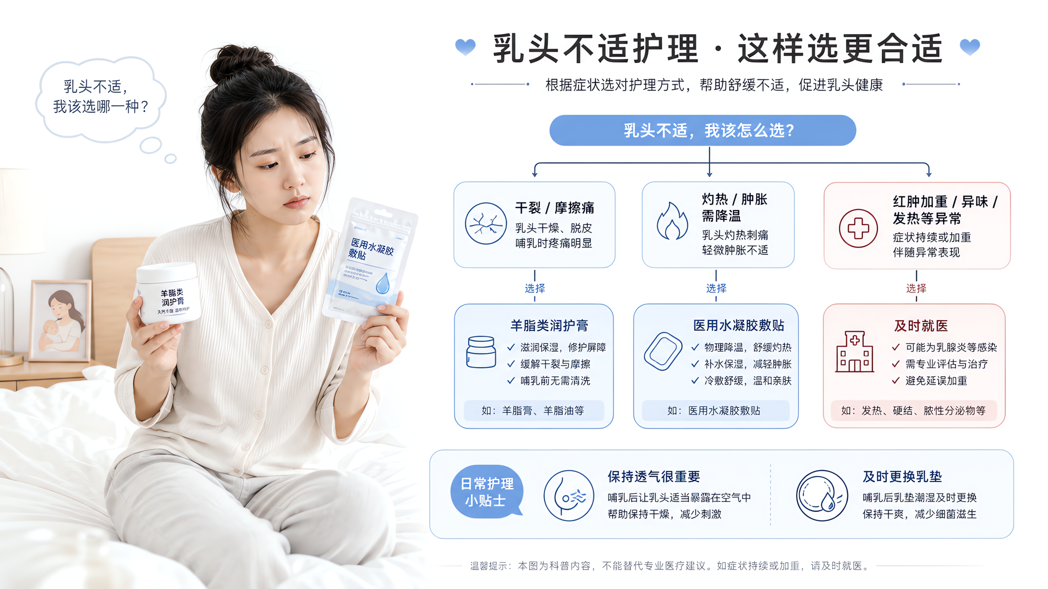 乳头裂口反复不愈？先别闷着：羊脂膏和水凝胶这样选