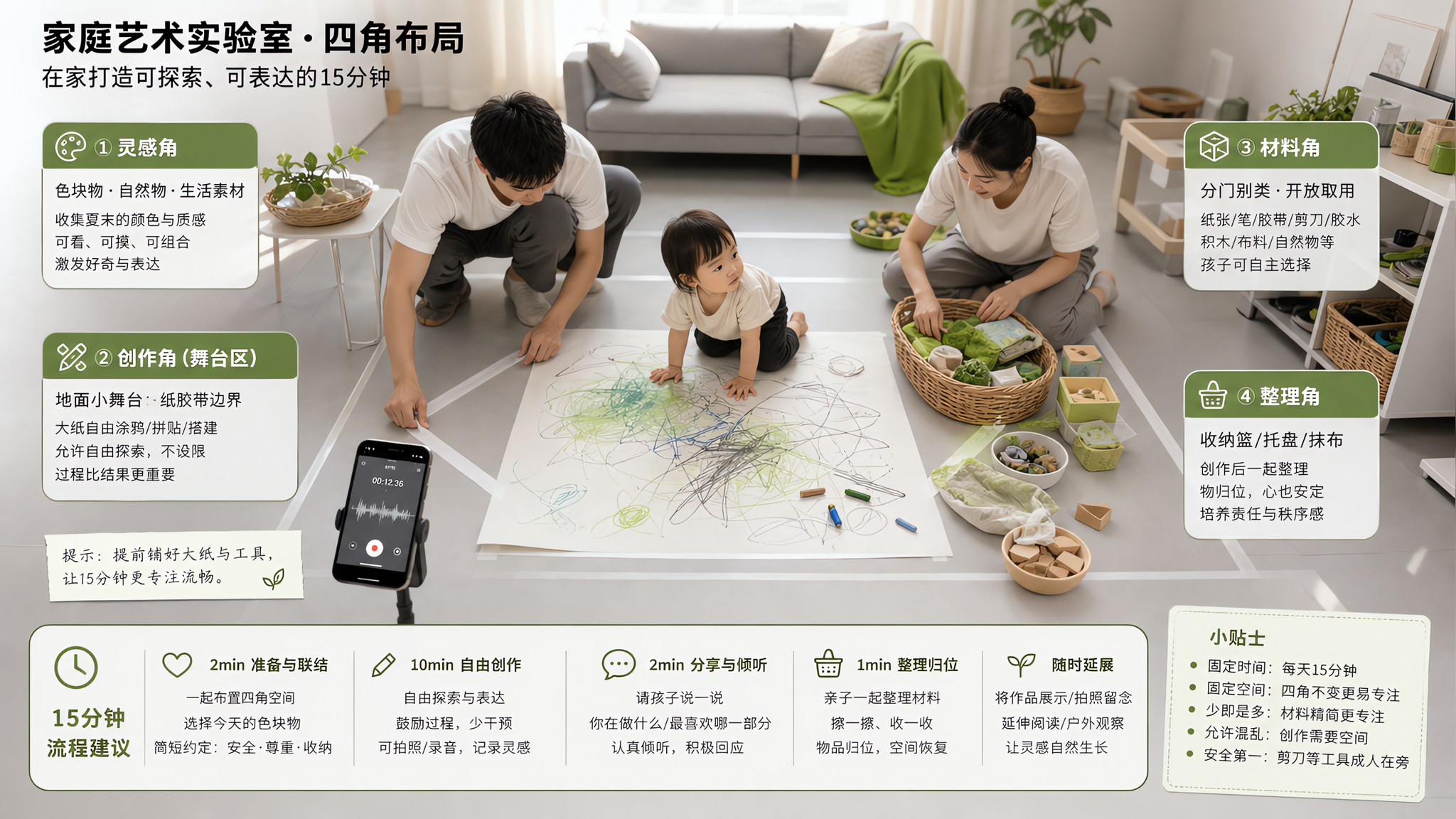 每天15分钟：让爸爸接手的家庭艺术实验室