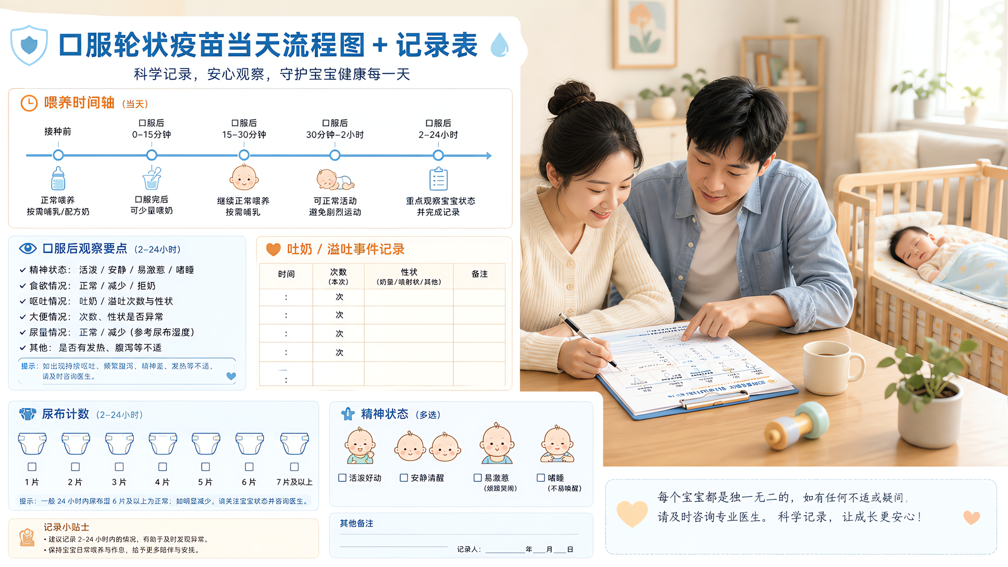 口服轮状疫苗别翻车：首针月龄和吐奶处理