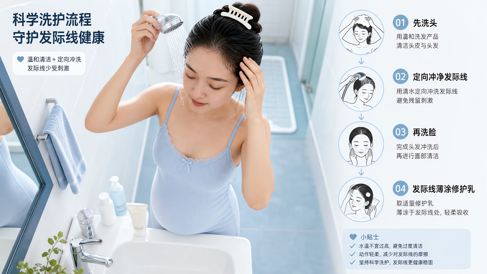 发际线闭口反复？把“洗头洗脸顺序”改对就差很多