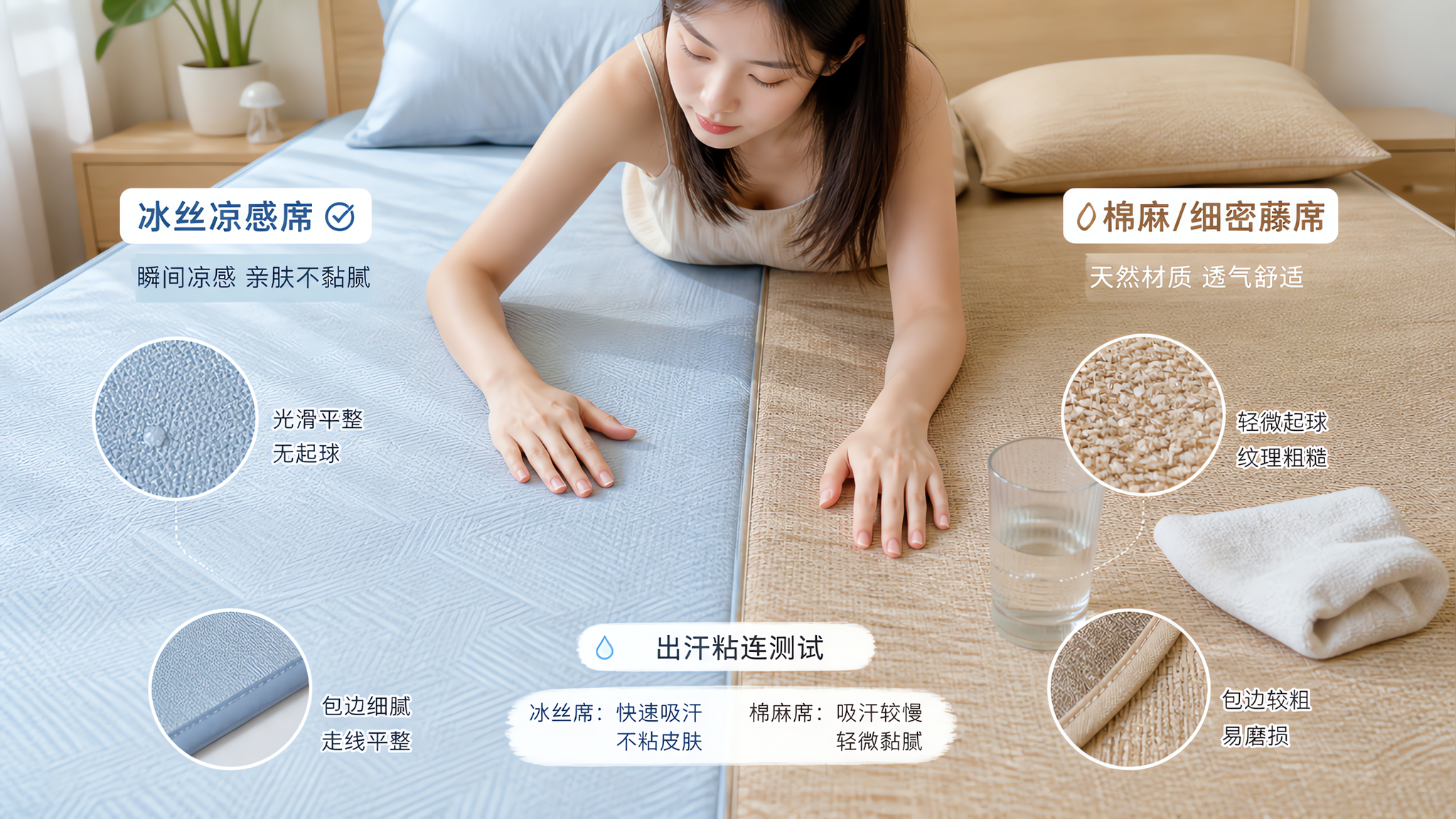 凉席别只买“冰感”：粘皮起球异味的坑我替你踩过了