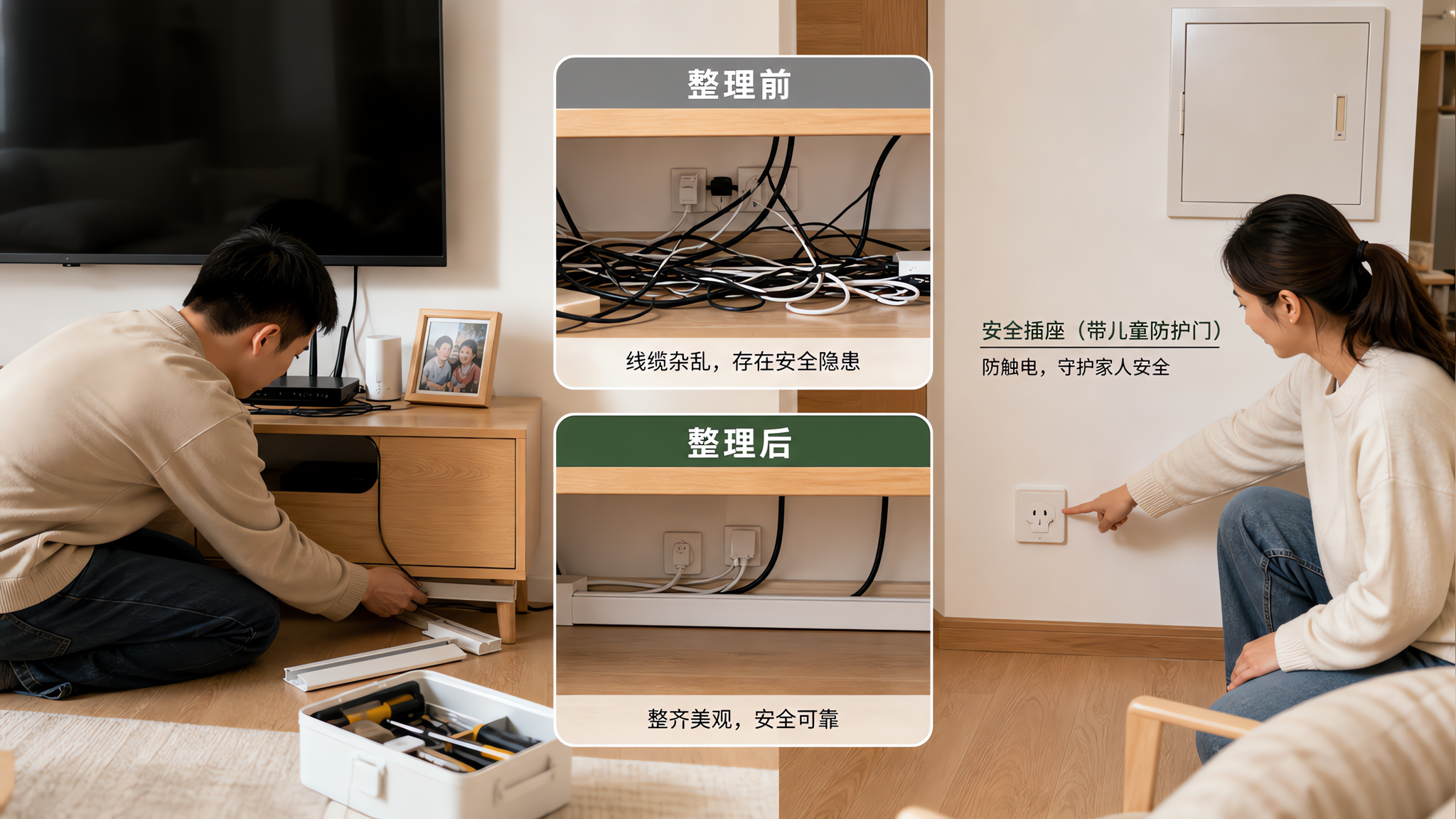有娃家庭电力安全核对清单：插座、漏保、走线、空调专线一次改对