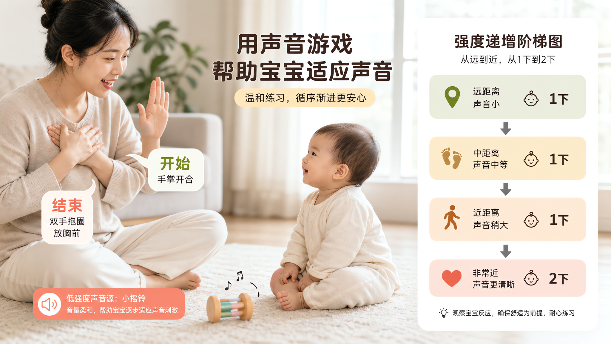 宝宝一听雷声就吓哭？用3回合让声音变“可控”