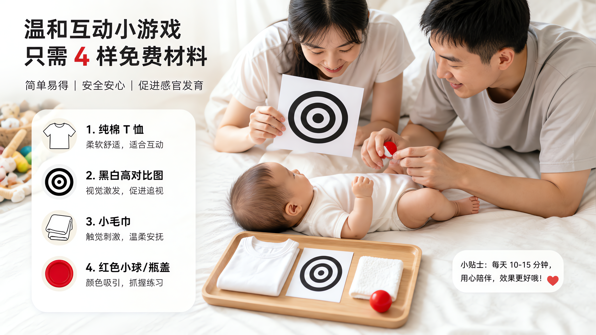 新生儿别再堆玩具了：4样免费材料够用到100天