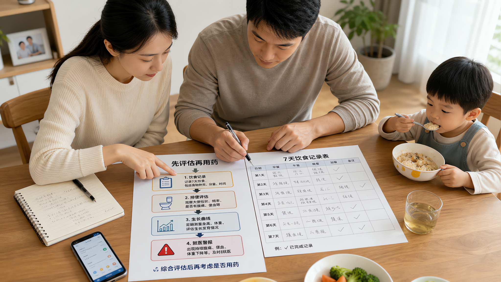 孩子不吃饭别急着“开胃”：先做这3步排雷