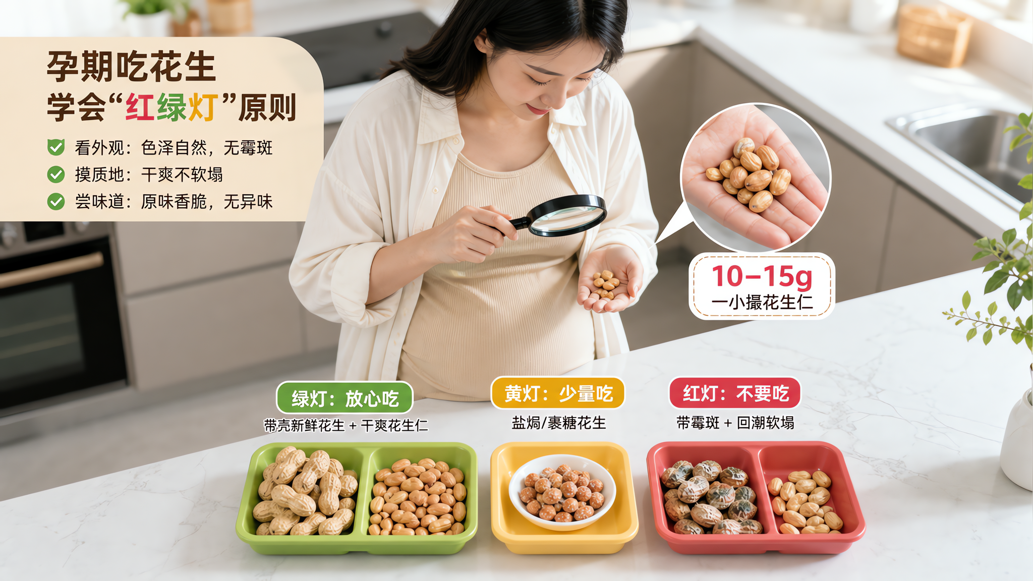 孕期能吃花生吗？记住10–15g上限和3个避雷点