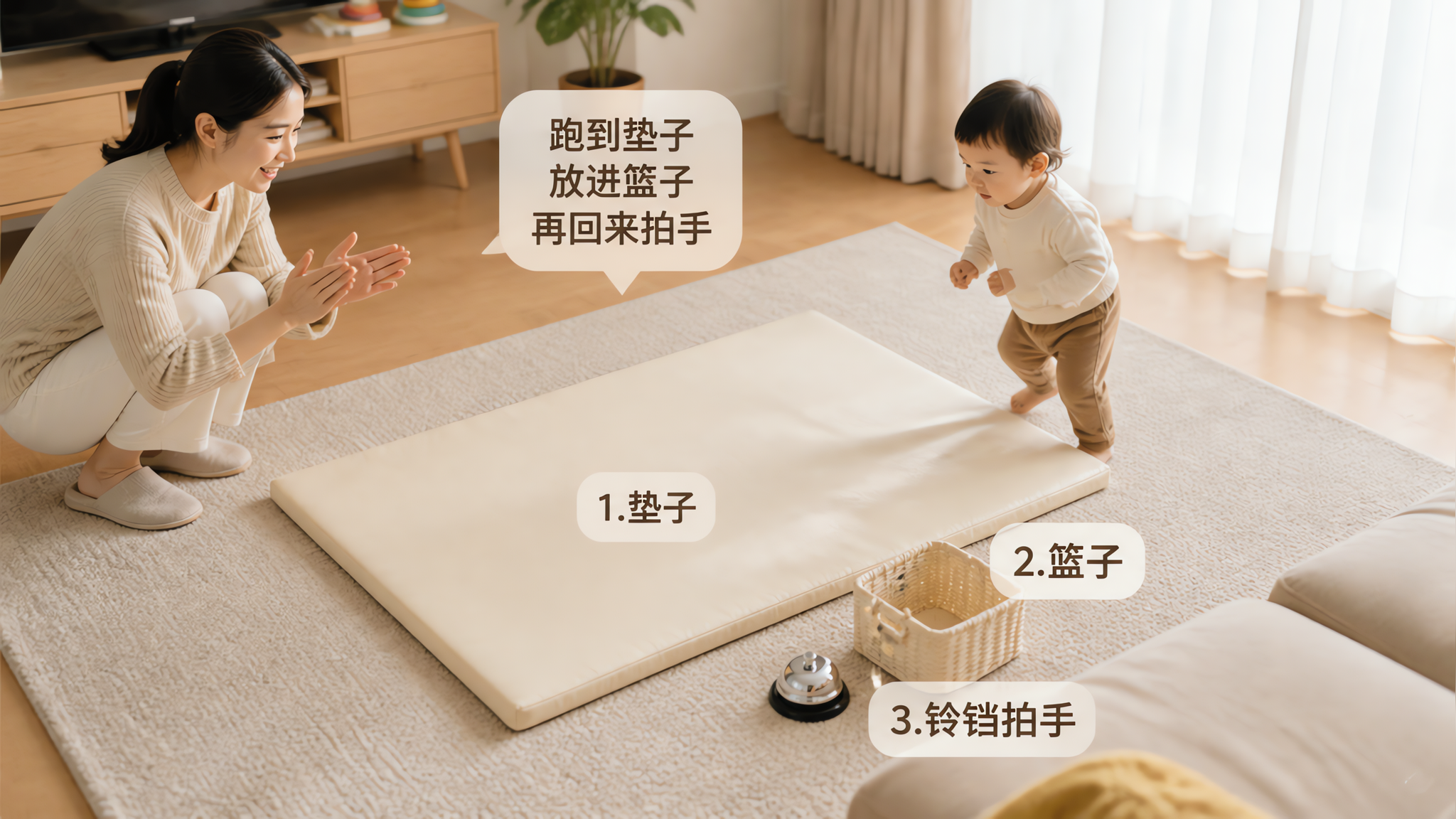 1-2岁叫不动别硬喊：3个声音信号让他“听到就做”