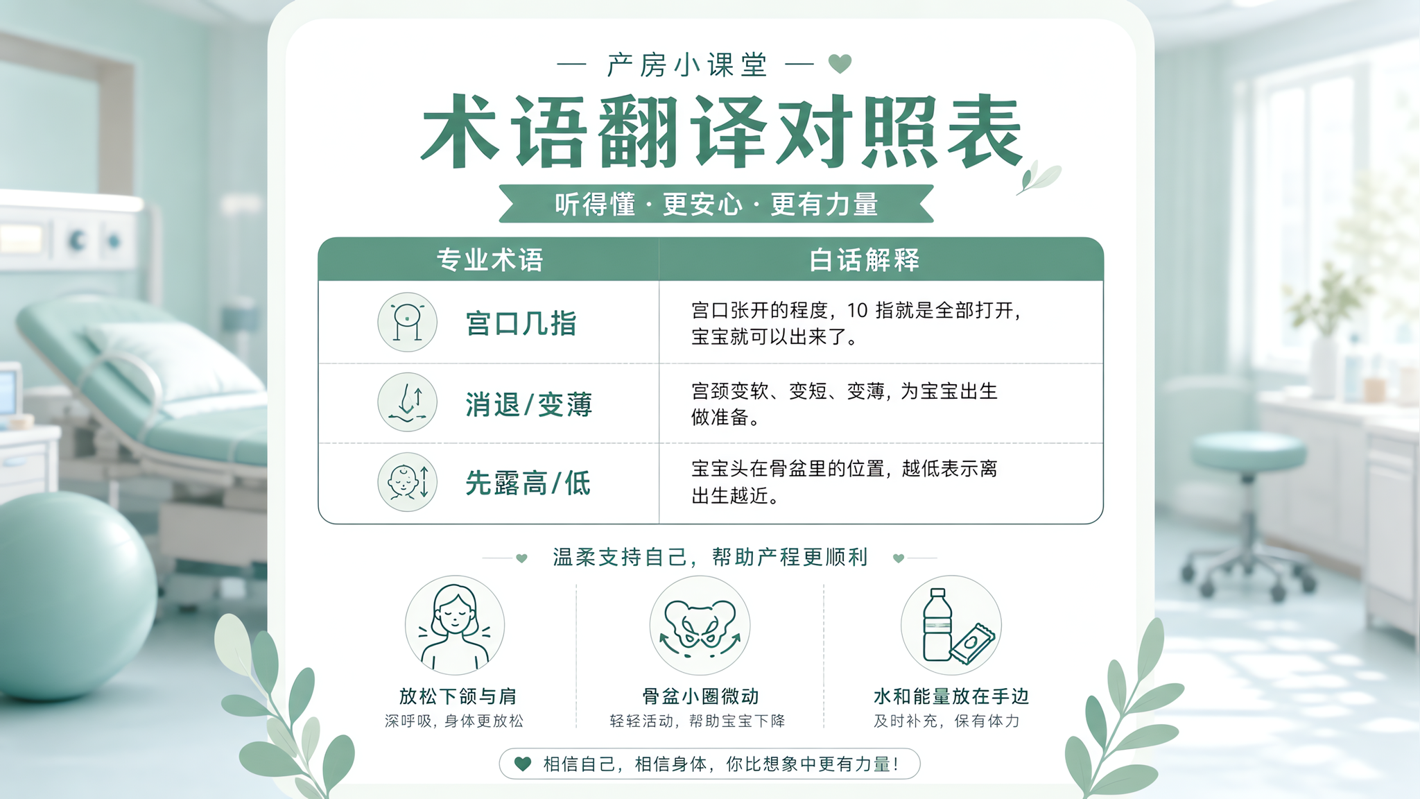 内检术语听不懂别硬扛：宫口几指、消退、先露，一次翻译清楚