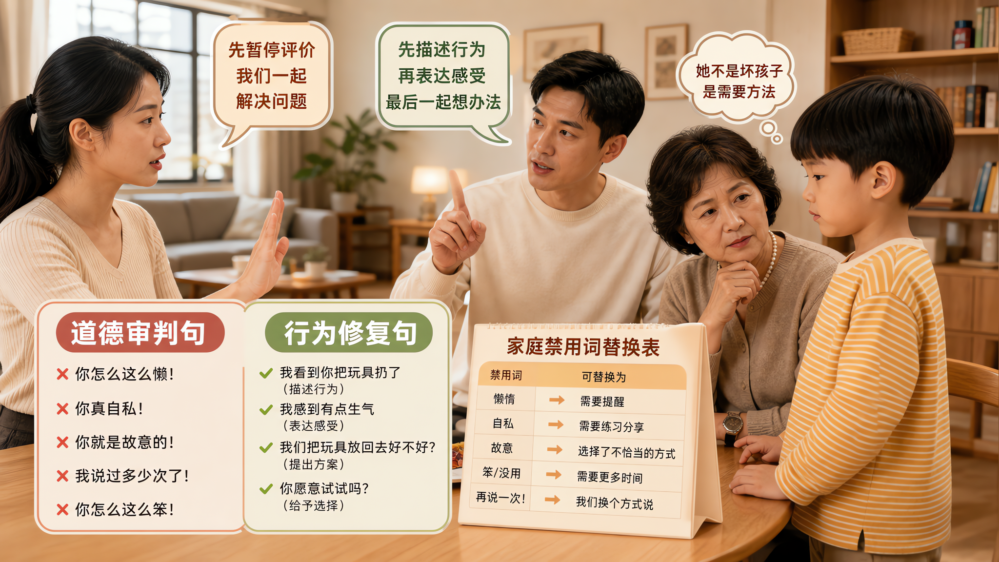 长辈当众说“没教养”？3句话把场面拉回“怎么做”