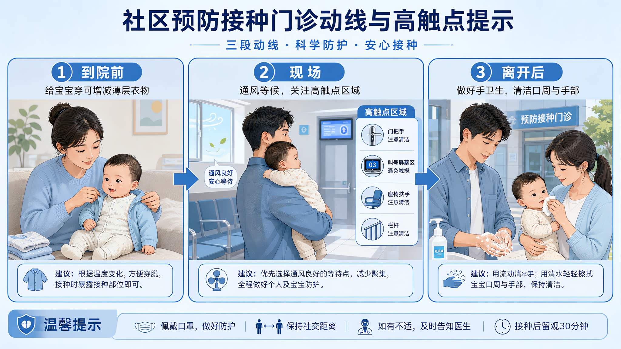 社区打疫苗太挤太闷？3段动线把暴露降到最低
