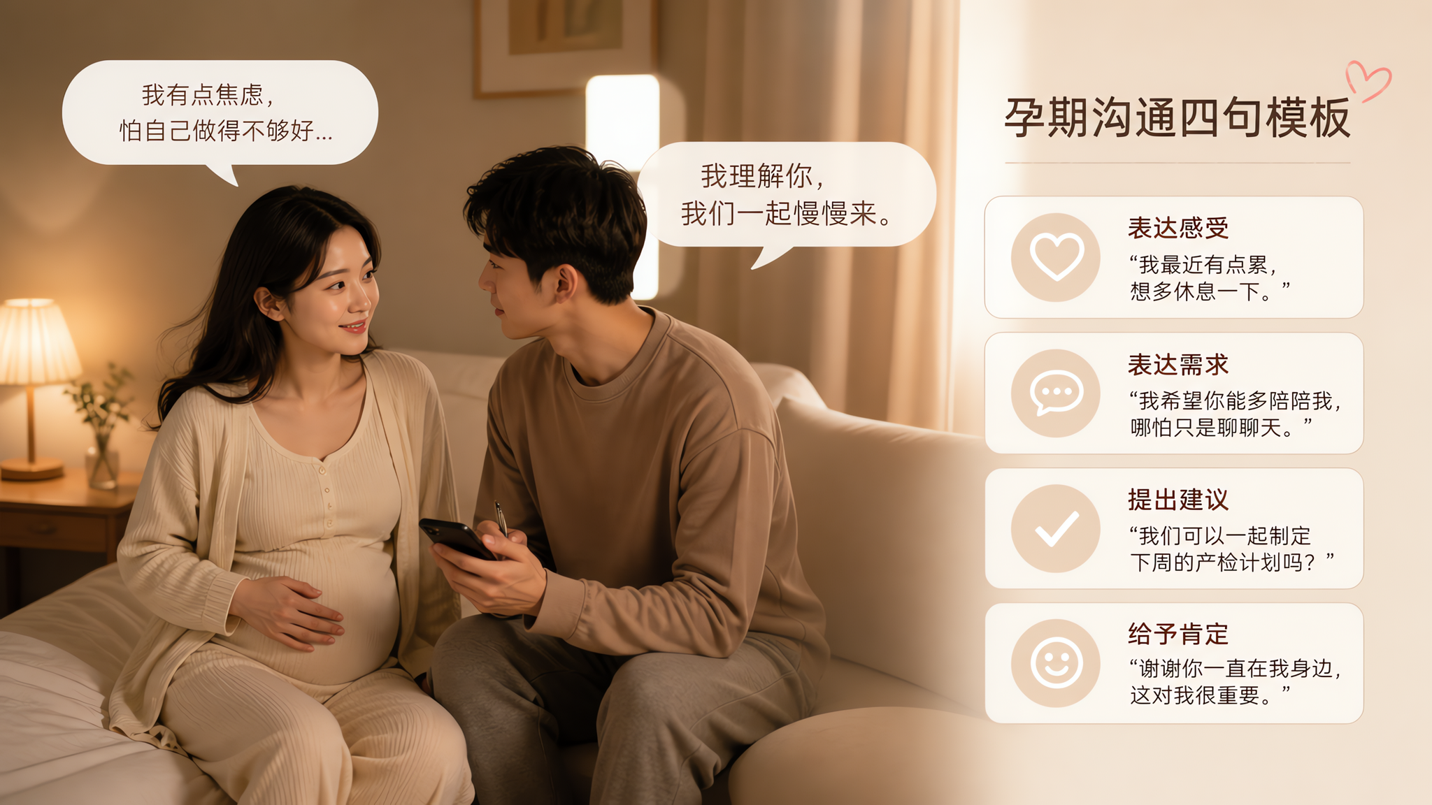 孕中期别硬扛：4句话把需求说具体不吵架