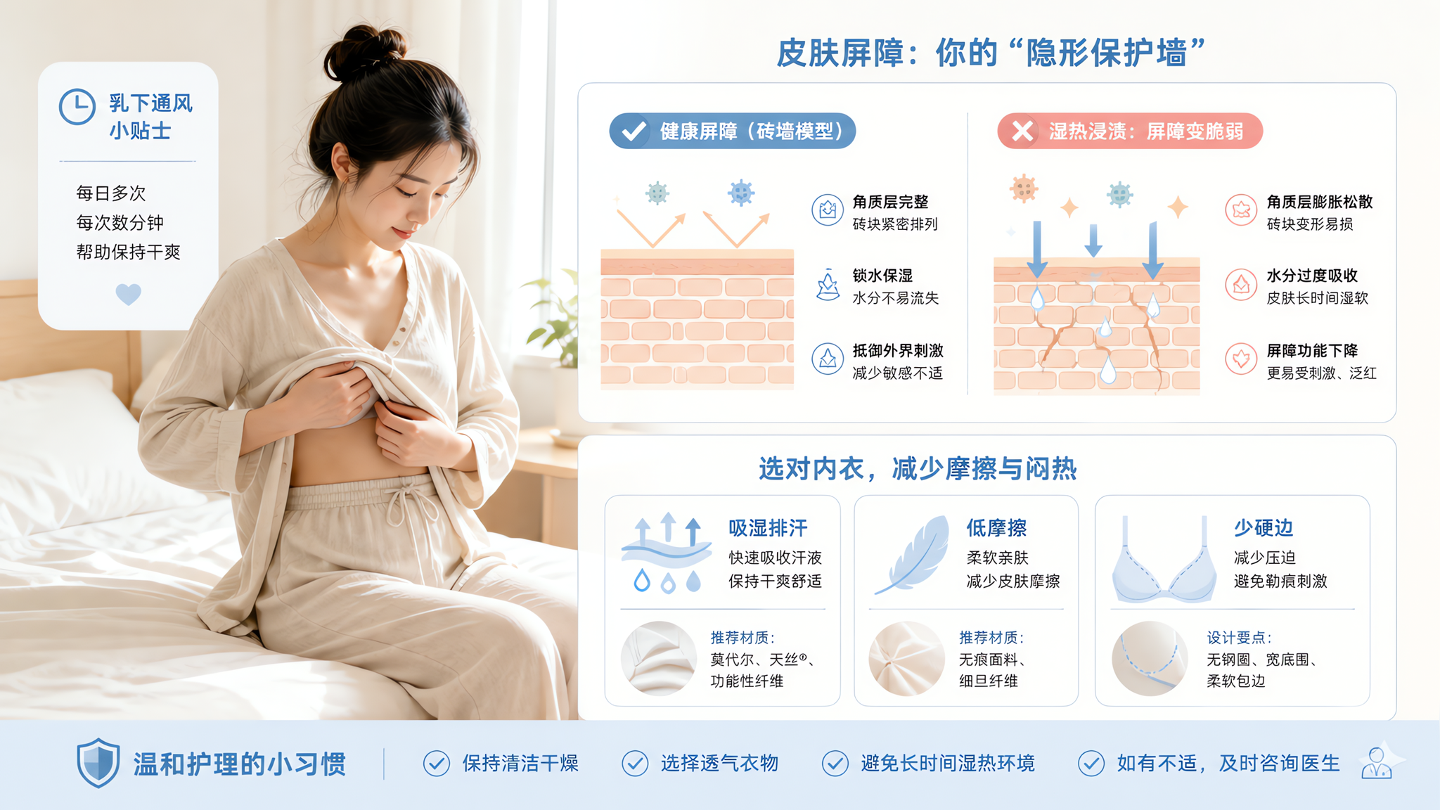 乳下褶皱红痒刺痛？多半不是没洗干净