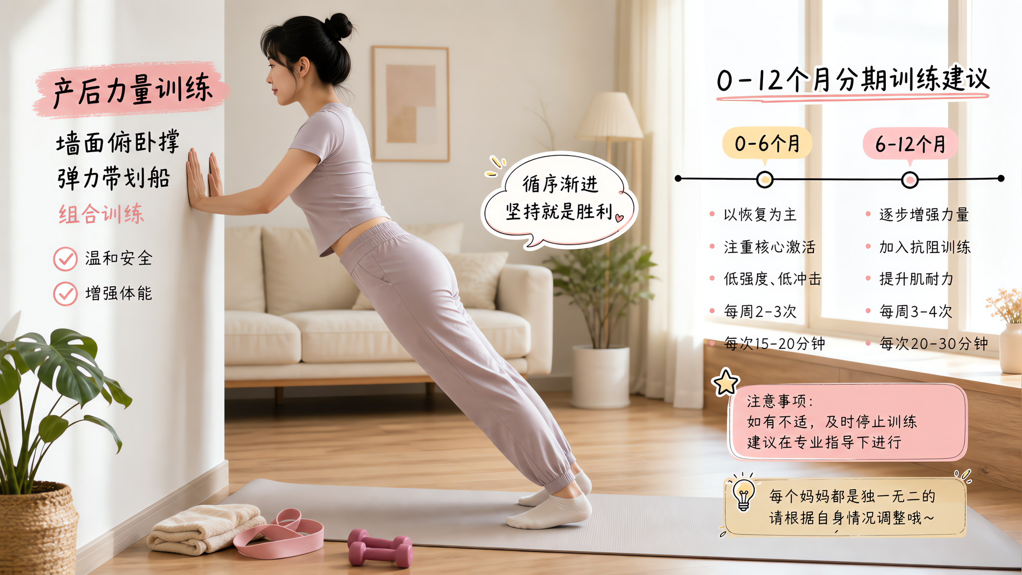 断奶后胸部松空外扩？先练支撑再塑形：分期6动作＋穿戴法