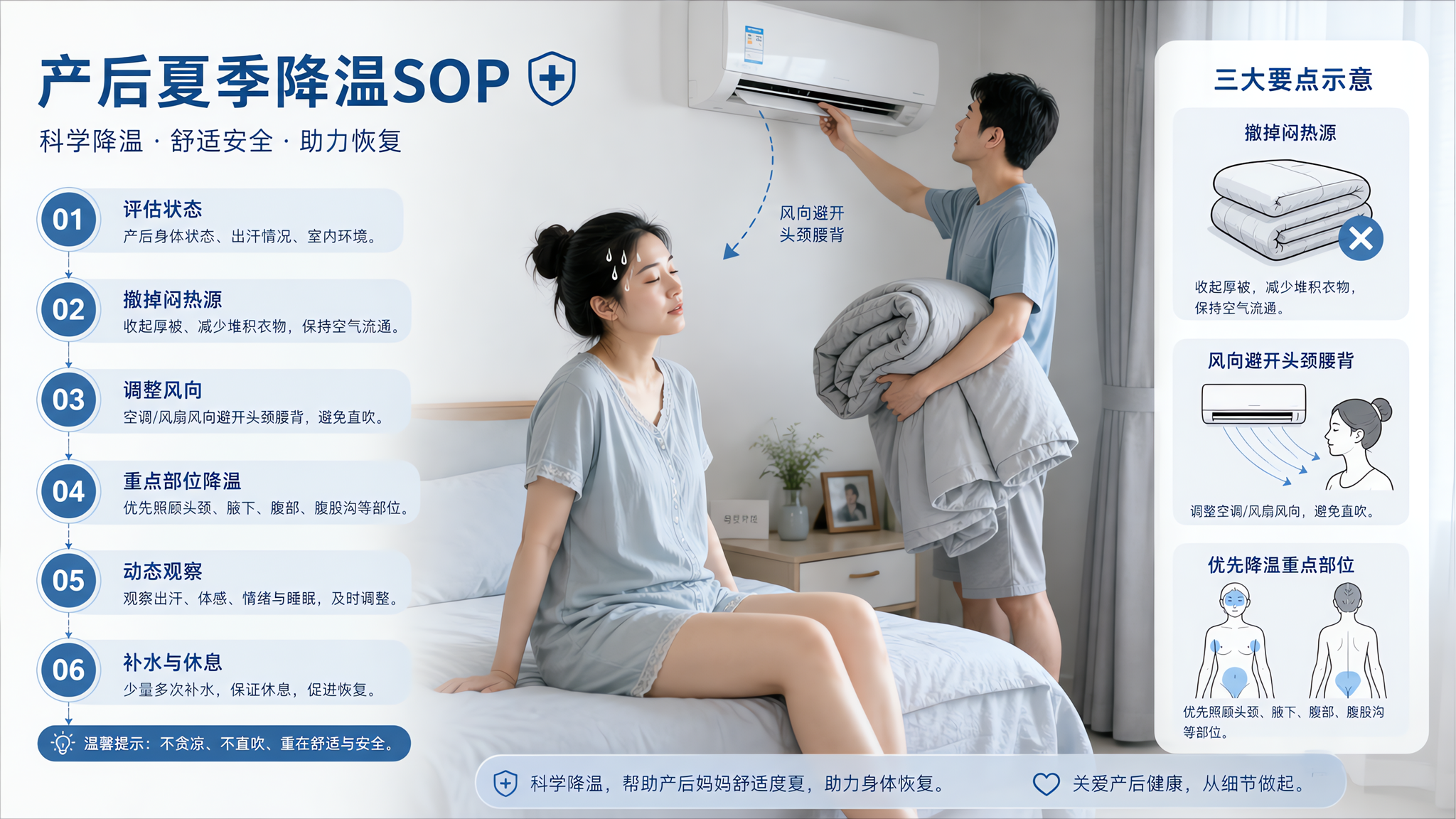 坐月子越“捂”越危险：产后中暑预警与降温SOP