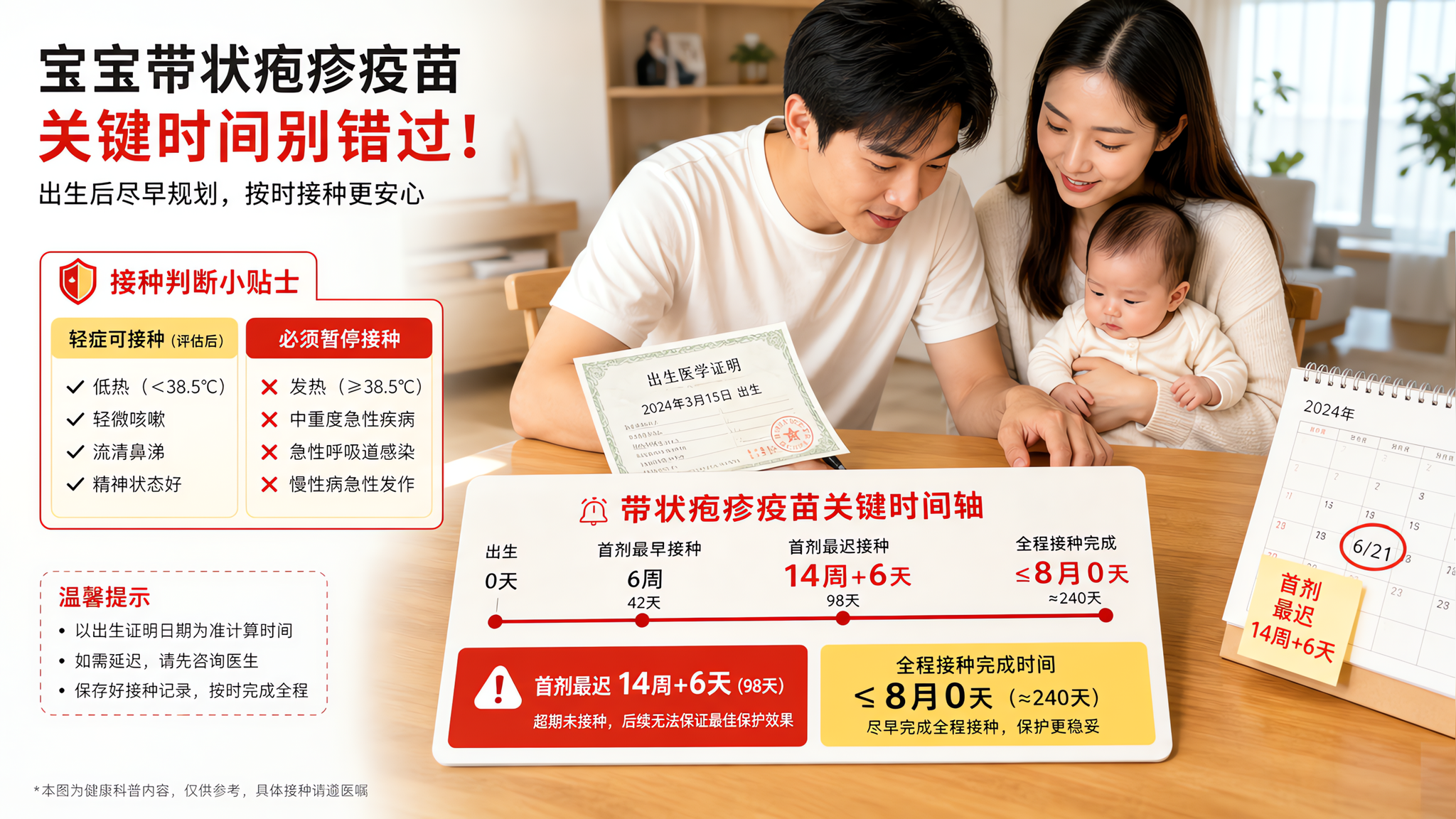 轮状疫苗别等天凉：首剂最迟14周+6天