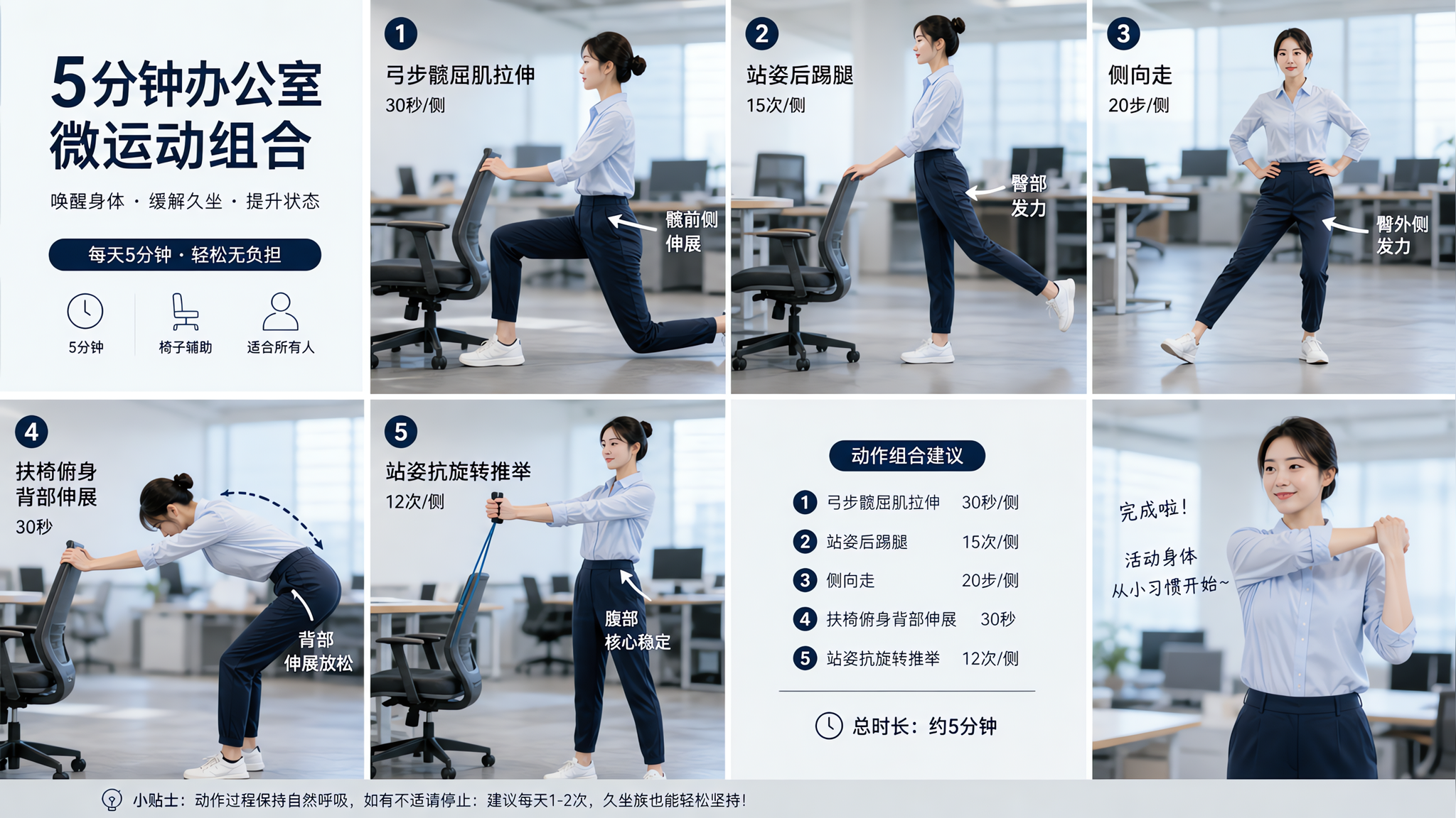 久坐显胯宽小肚子？每天5分钟先把体态掰回来