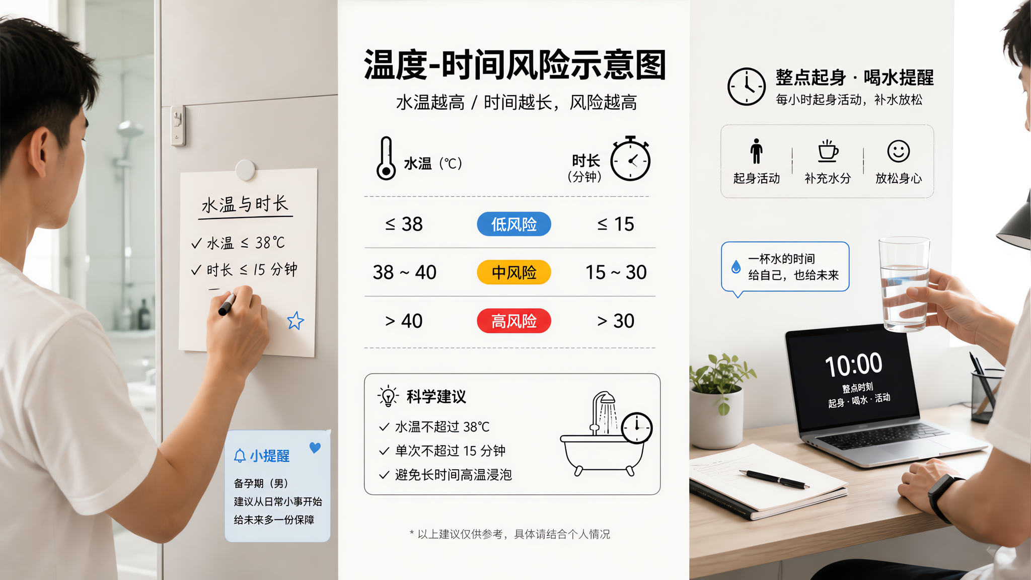 男性备孕夏天别硬扛：热水澡、桑拿、久坐的避坑清单