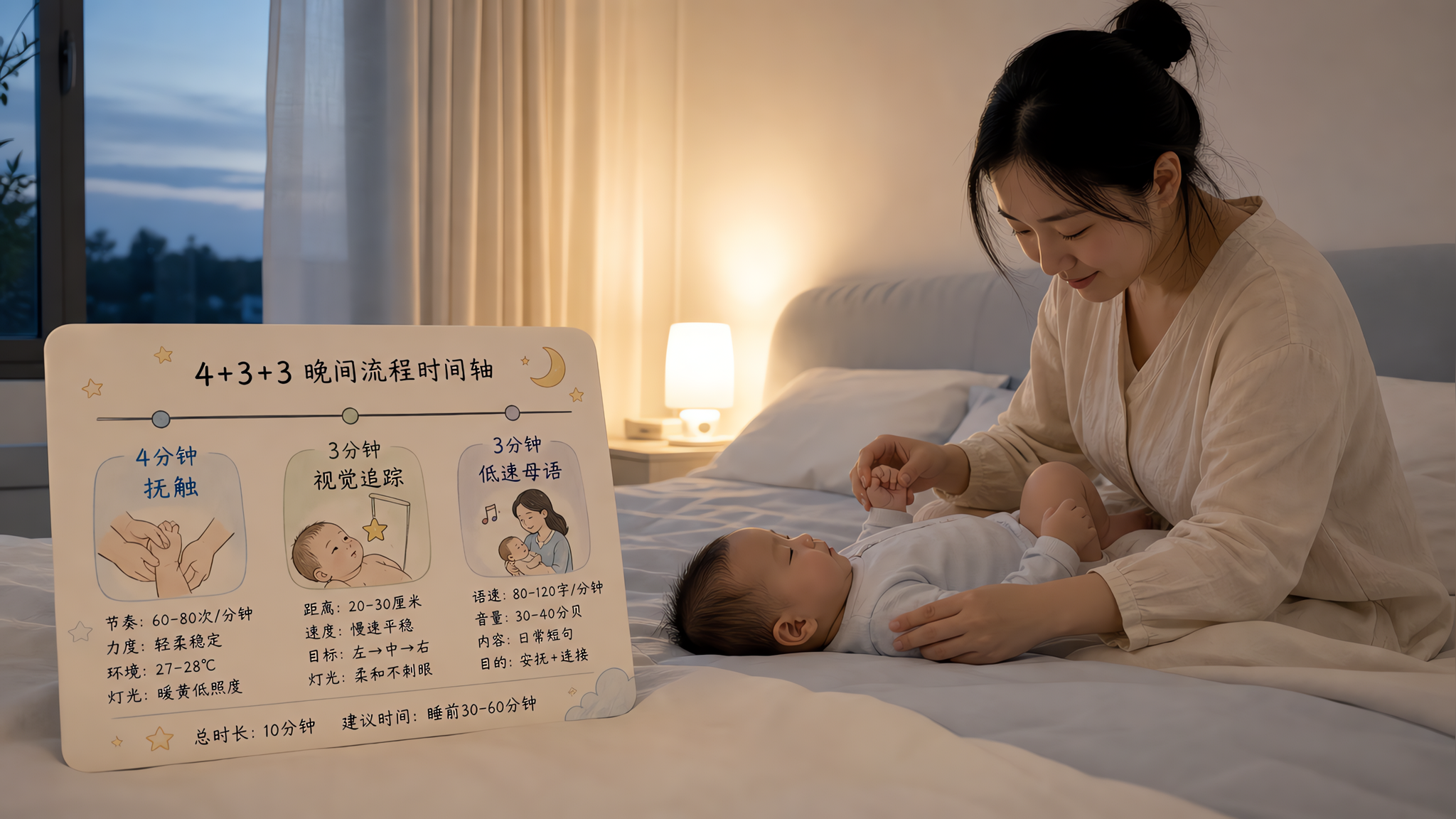 复工太累别硬撑：晚间10分钟4+3+3，娃更稳也更好睡