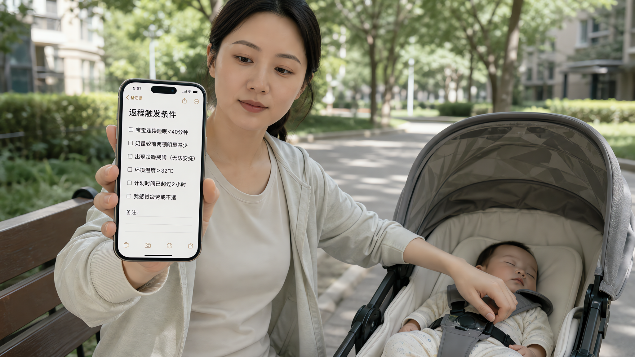 产后一个人带娃出门怕回不来？先设时间阈值和返程信号