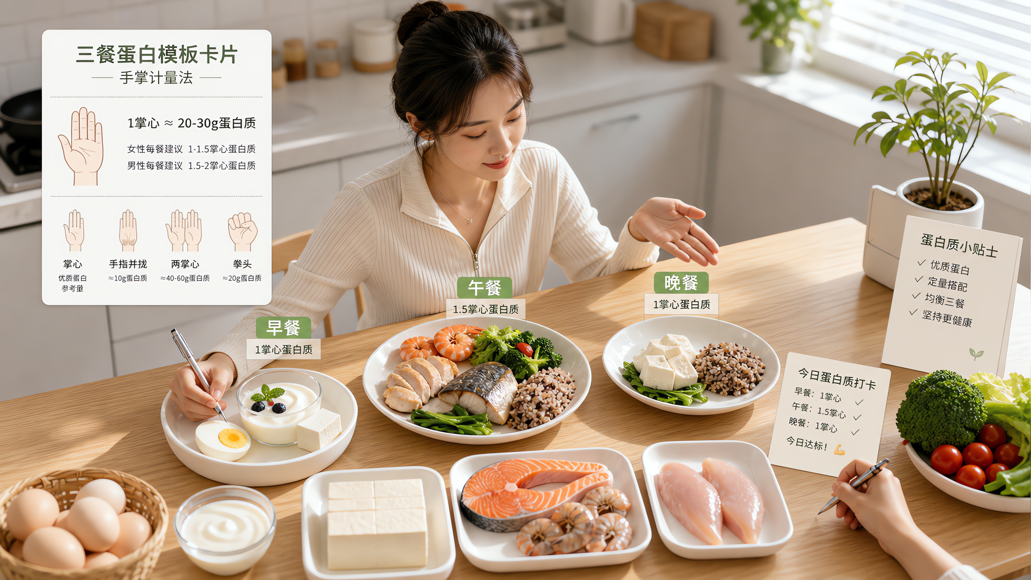 蛋白别都留给晚饭：三餐分配更抗饿、更有劲