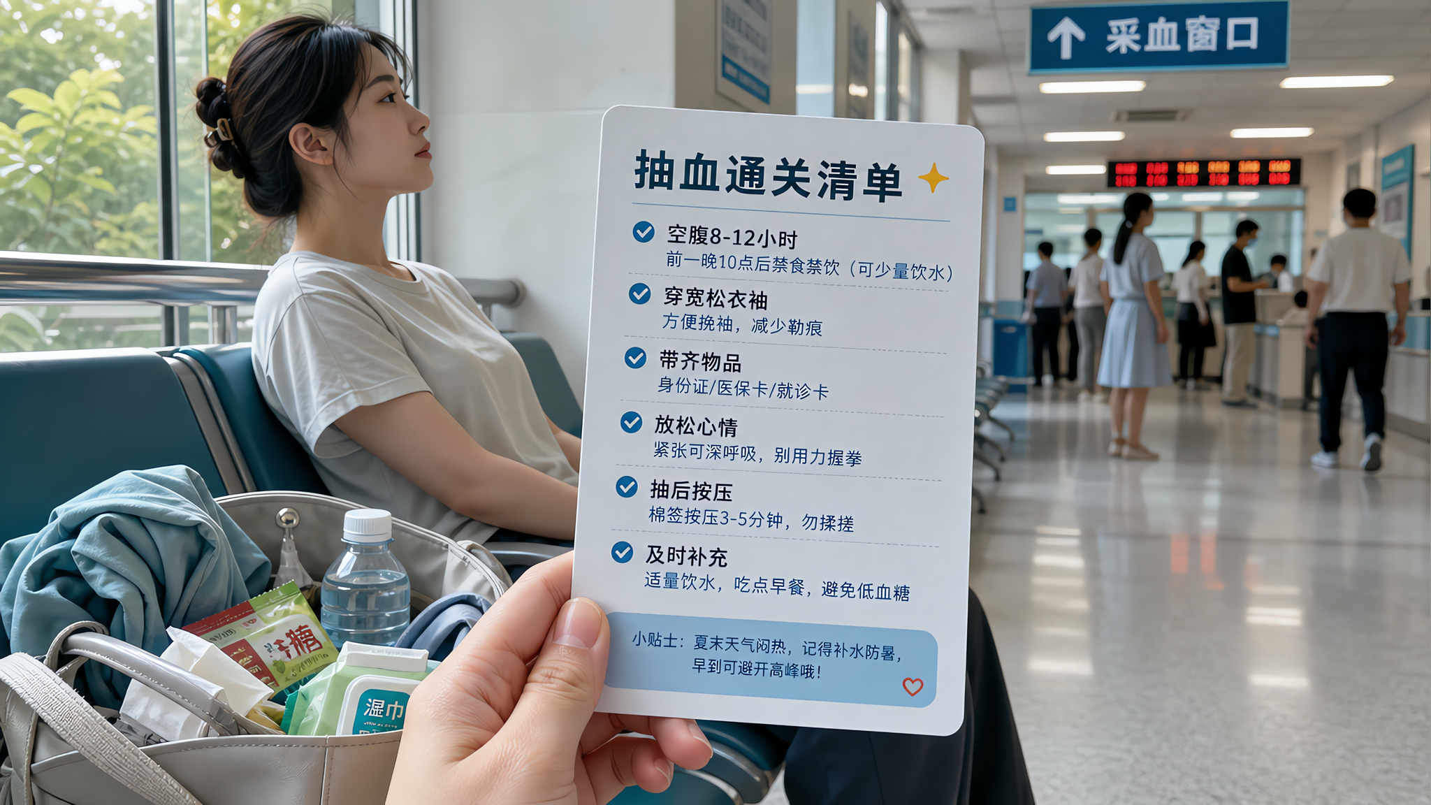 8月去医院抽血别硬扛：防暑防低血糖晕针清单