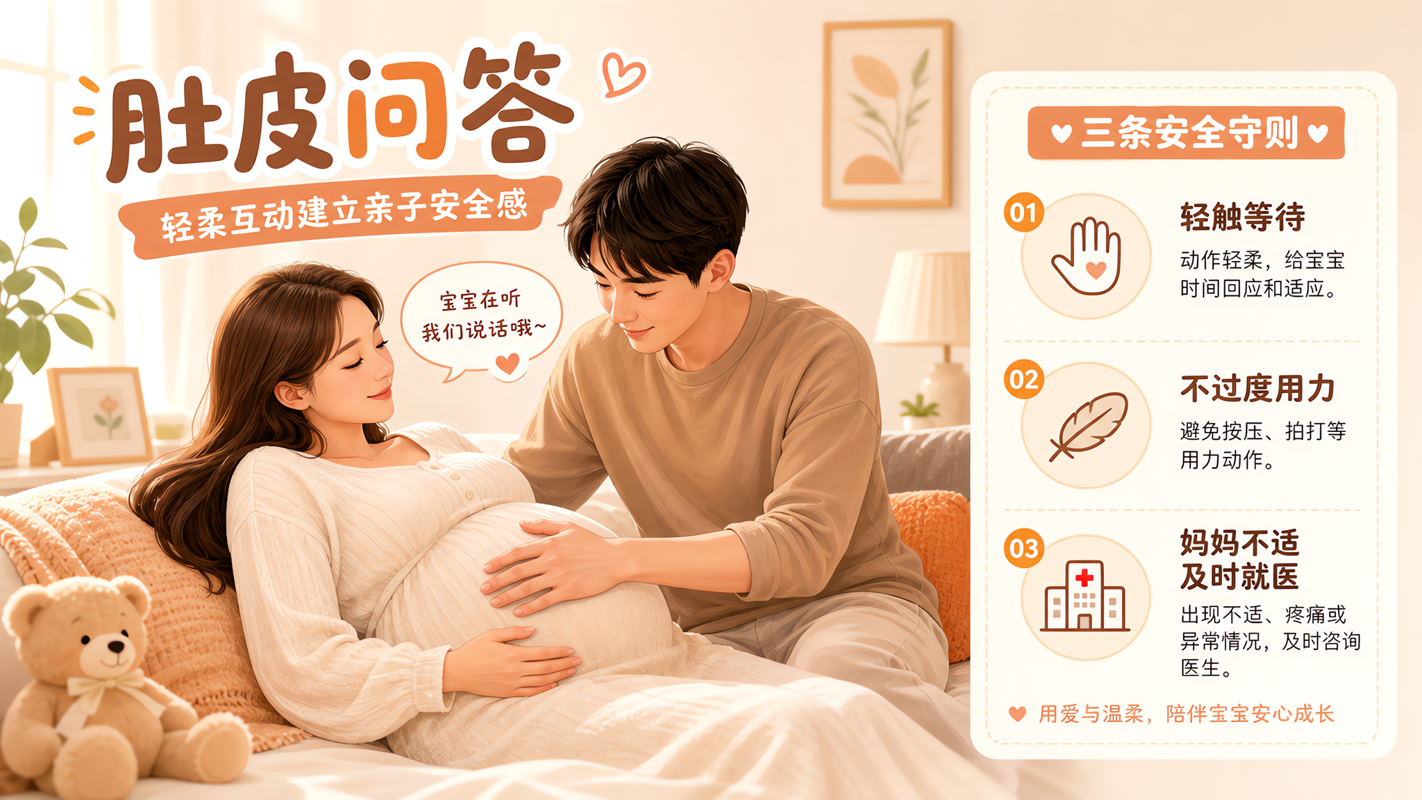 准爸爸别乱按：3步“肚皮问答”温柔参与胎动