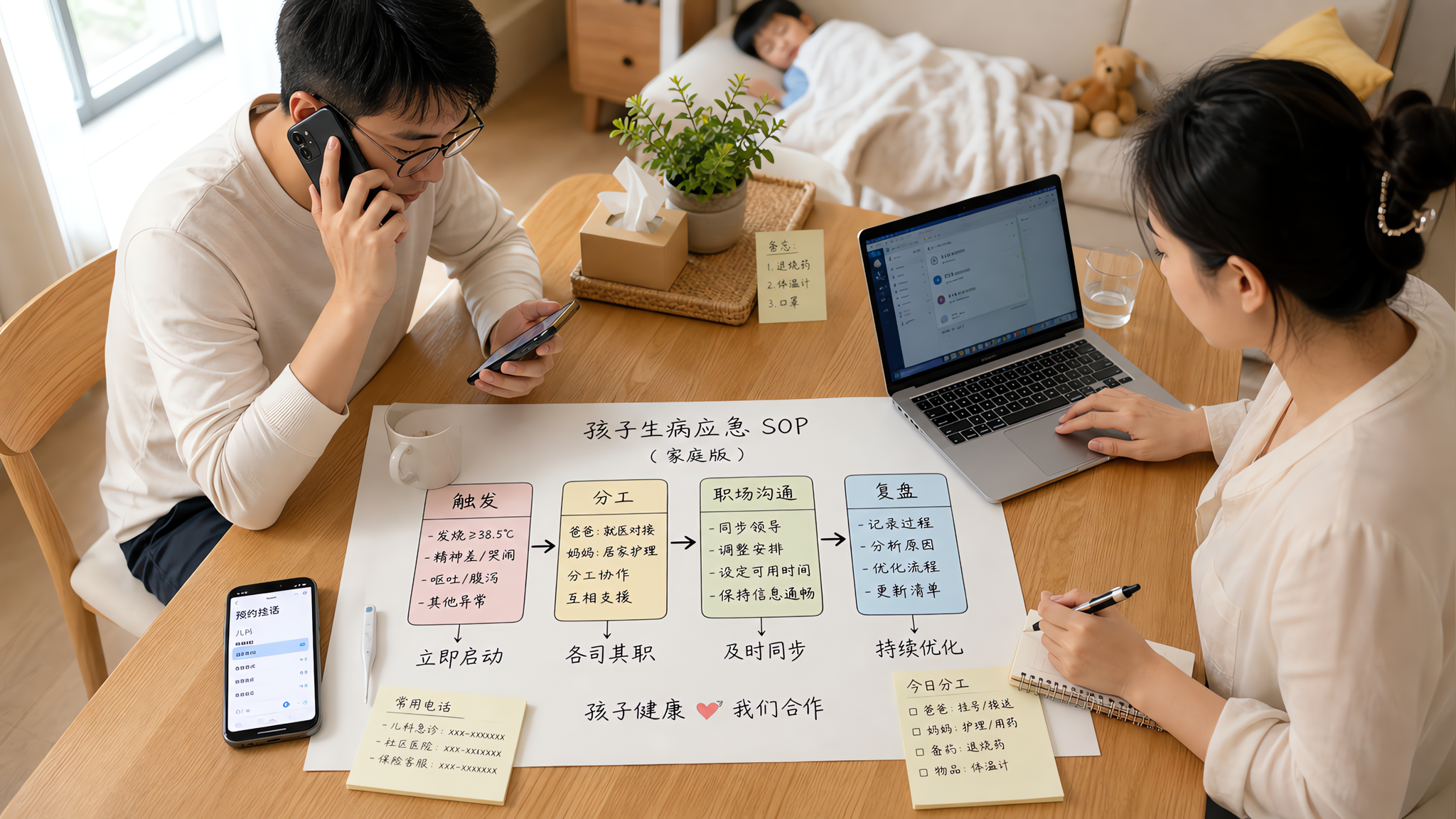 孩子一生病就内疚？用这套SOP把请假变“风险管理”
