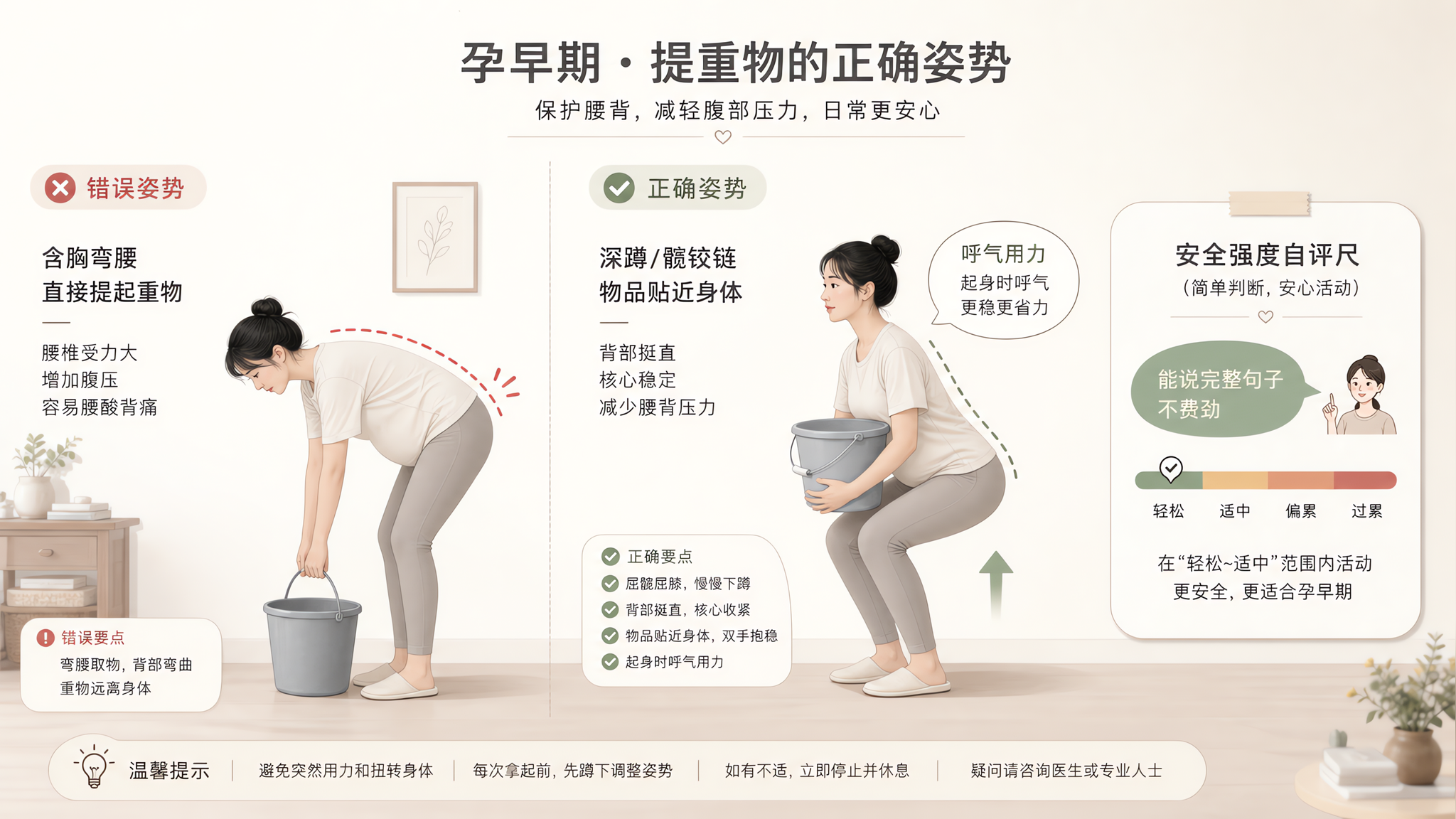 孕早期能不能拎东西做家务？安全用力边界一篇讲清