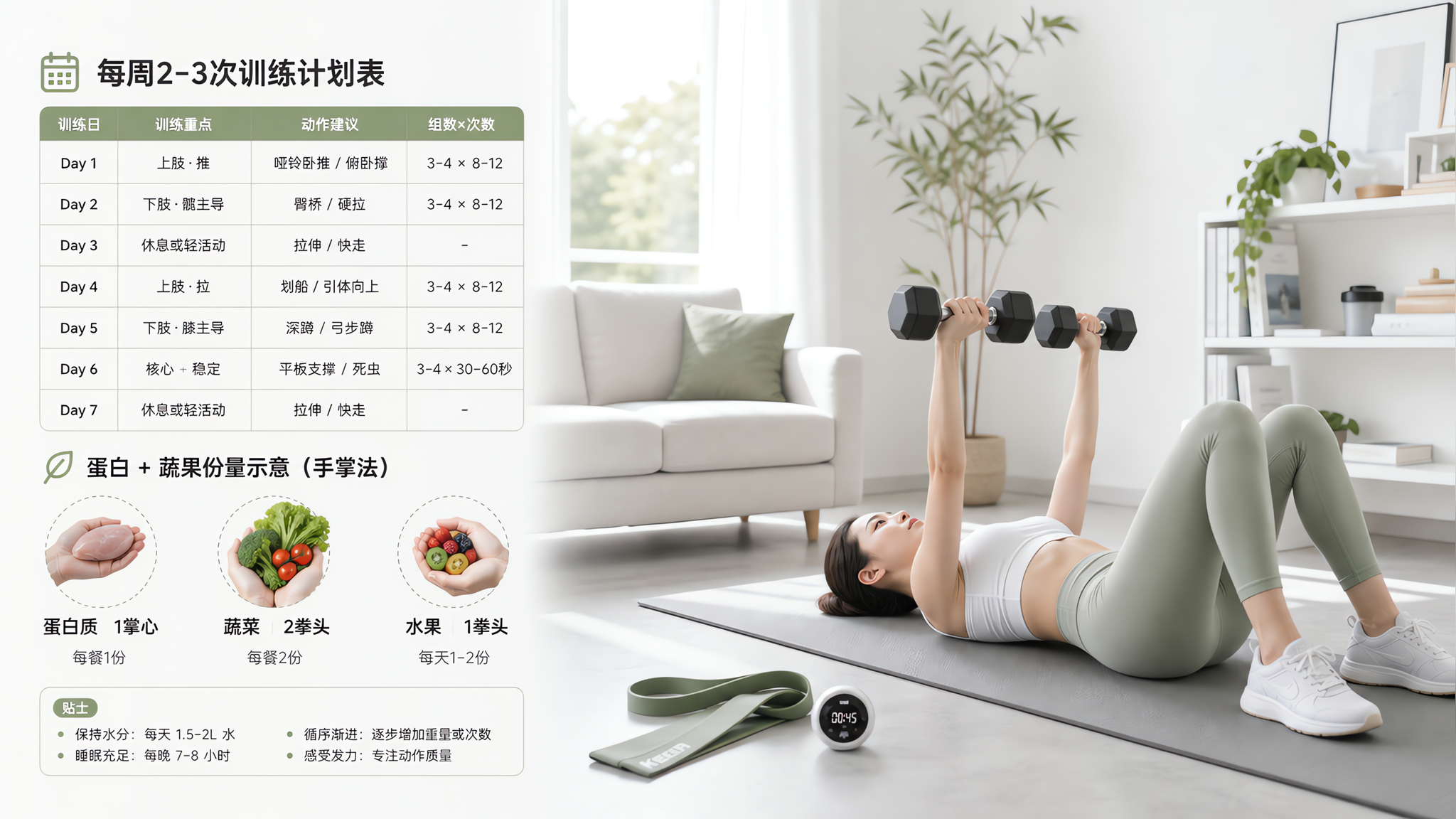 体重掉了但上身更松？20分钟练上胸上背稳住支撑感