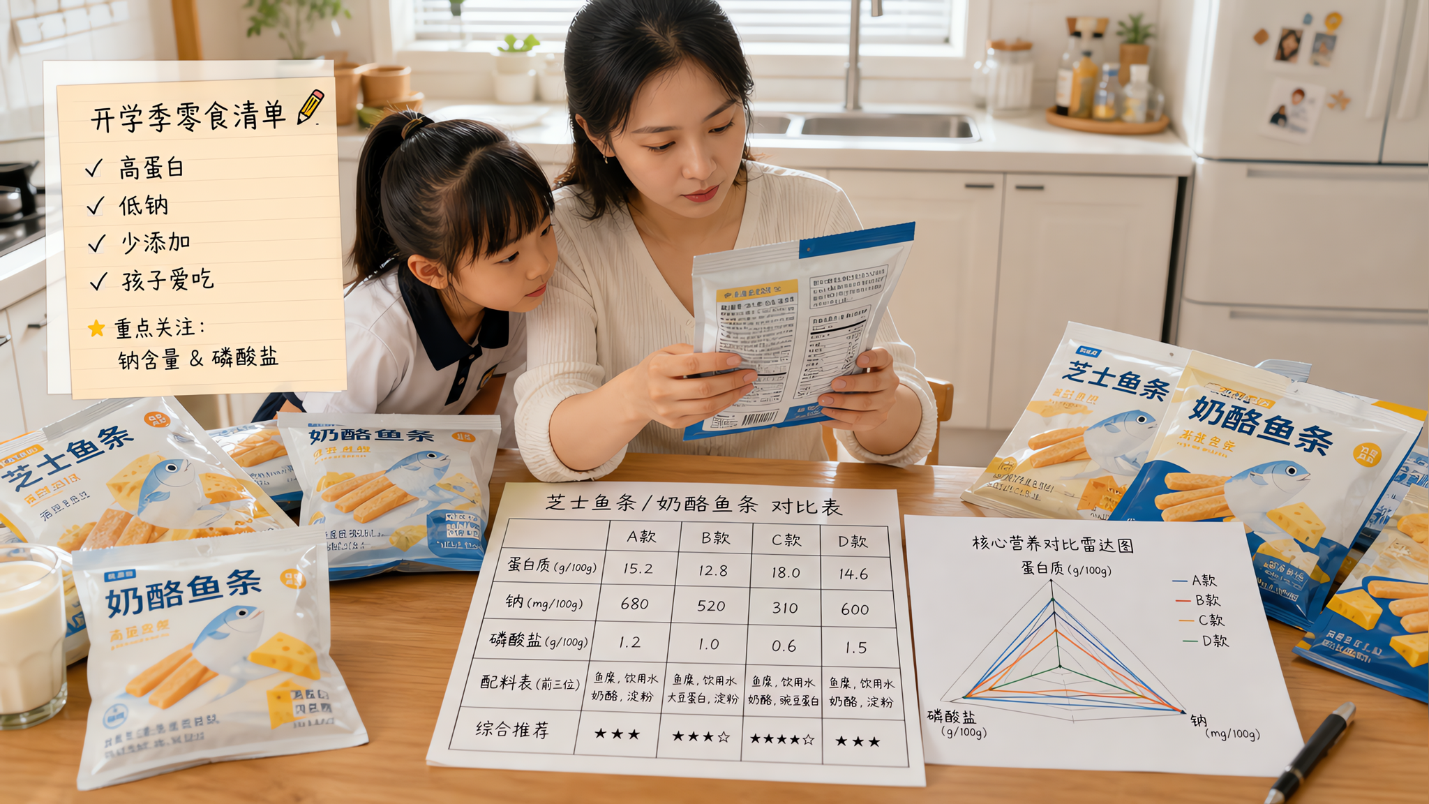 芝士鱼条别只看“高蛋白”：重点查钠和磷酸盐