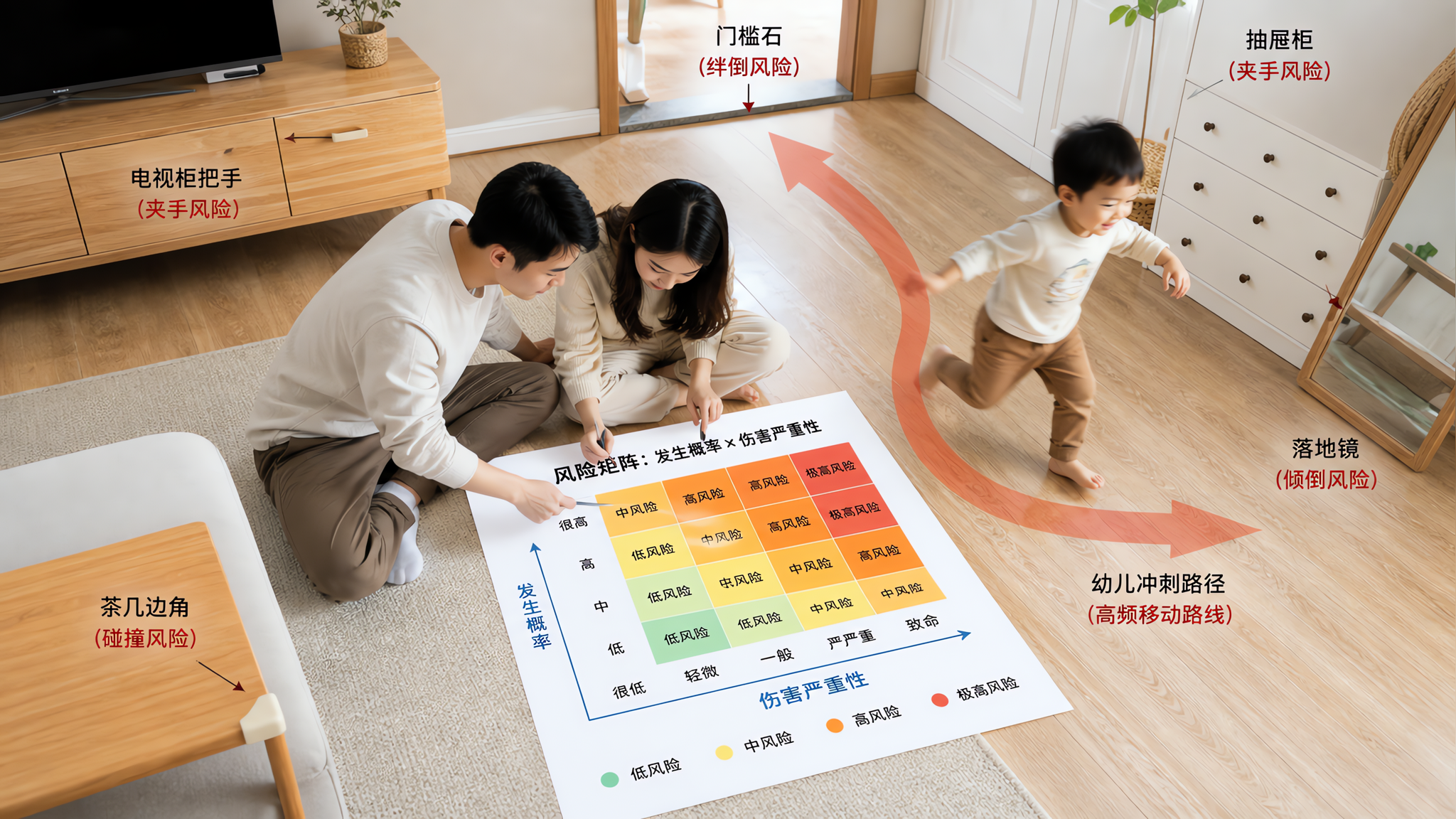 别再把防撞条贴满全屋：1-3岁重伤高发就这3处