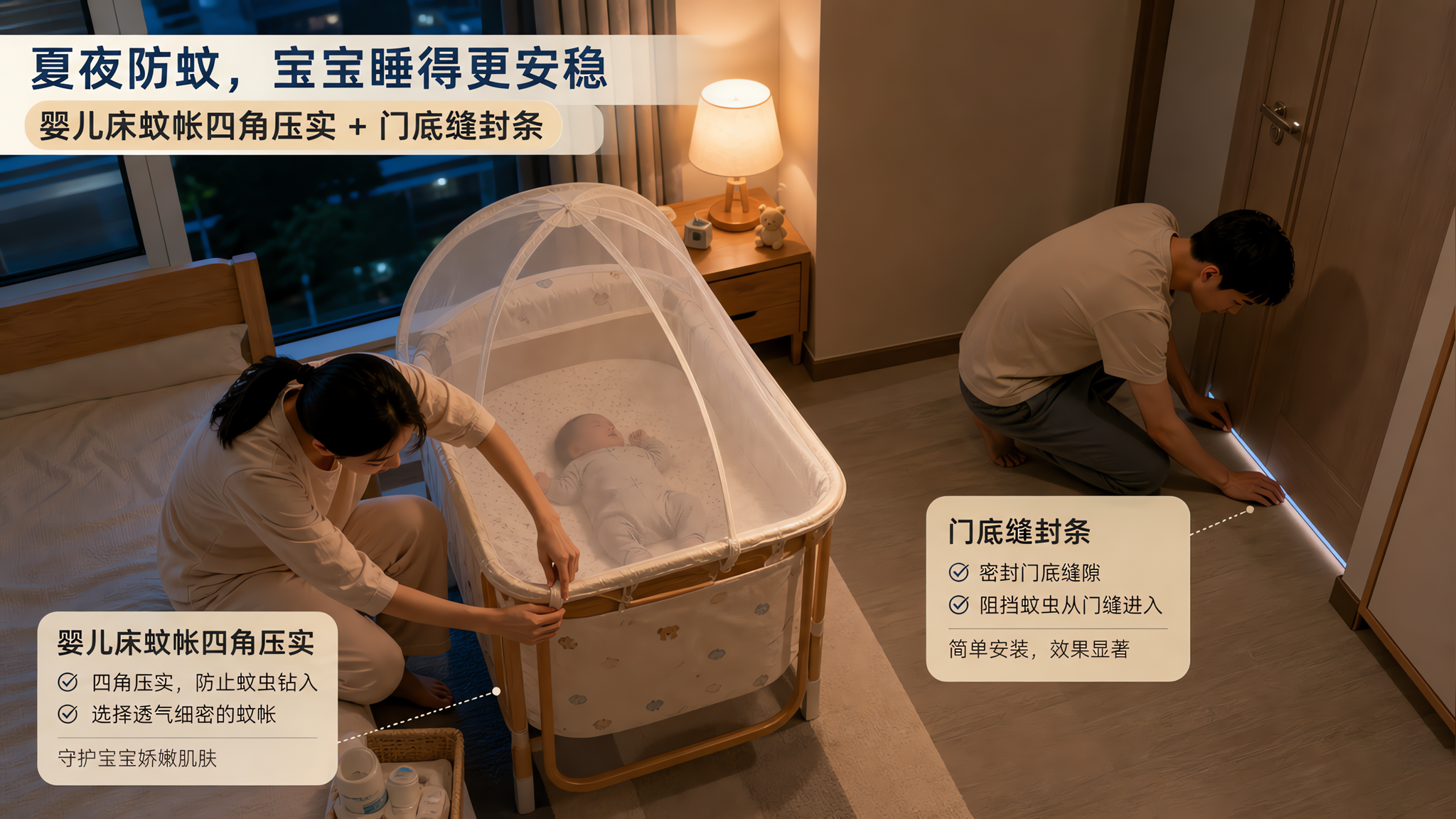 2月龄内宝宝不涂驱蚊液：一套物理防蚊工程睡整觉