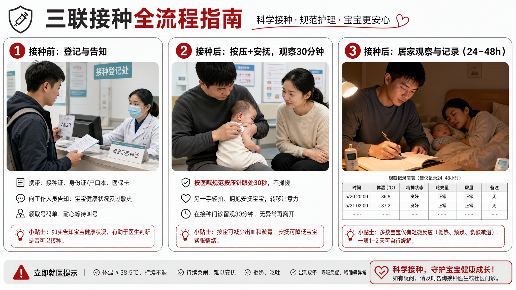 接种别再全压妈妈：爸爸认领3个关键岗位