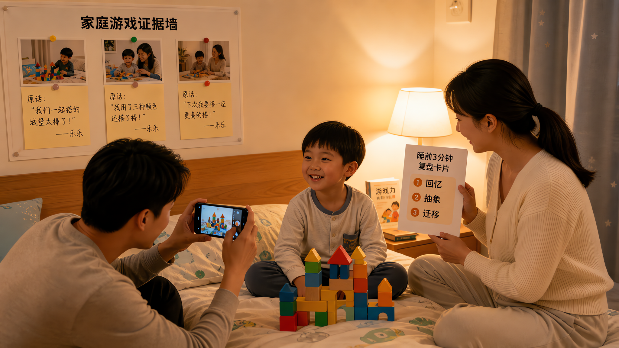 睡前别再追问了：3分钟游戏复盘让孩子更会说也更配合