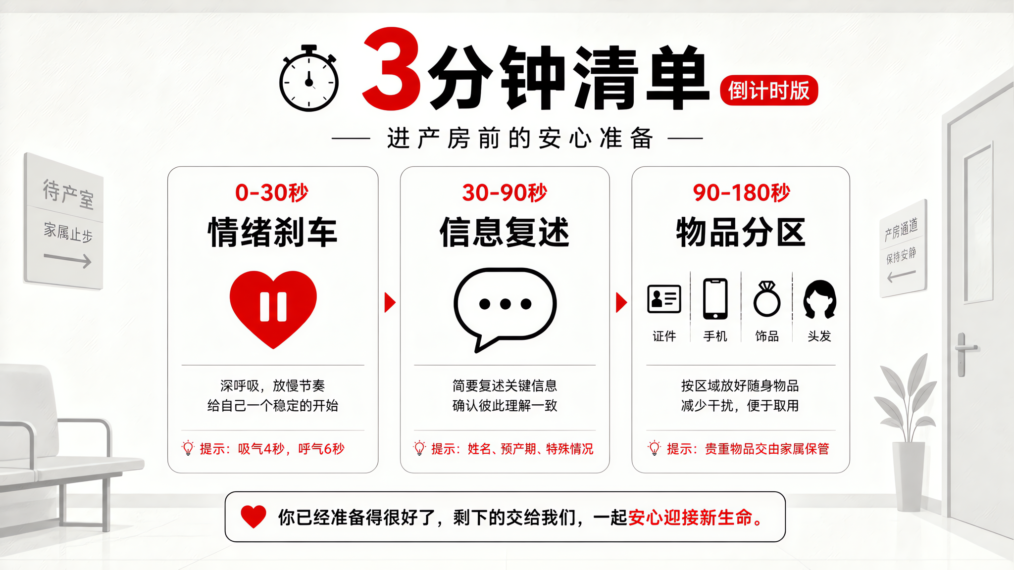 产房节奏突然变快：照着这3分钟清单做就够了