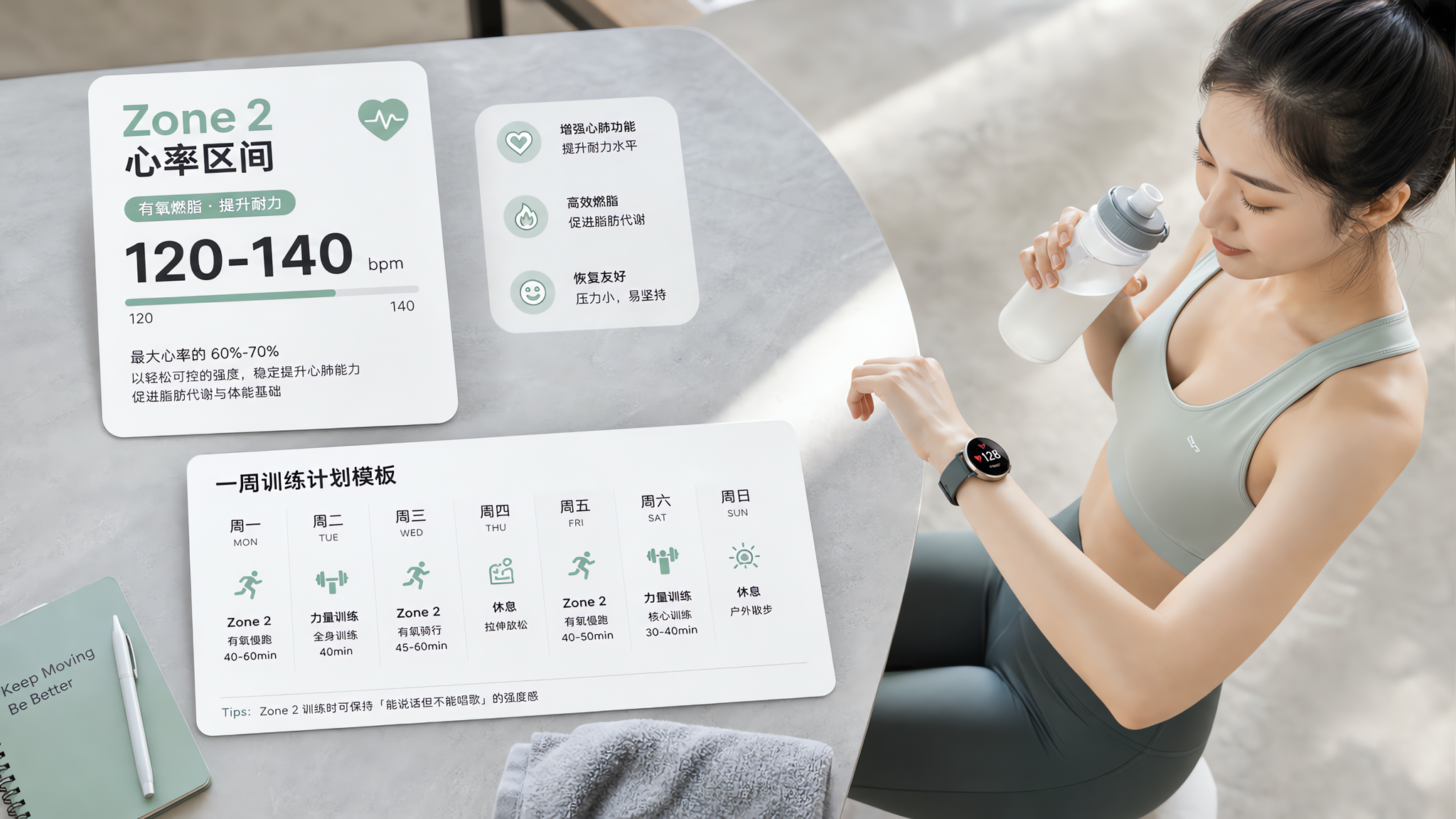 不爆汗也能瘦：Zone 2心率区间一看就会