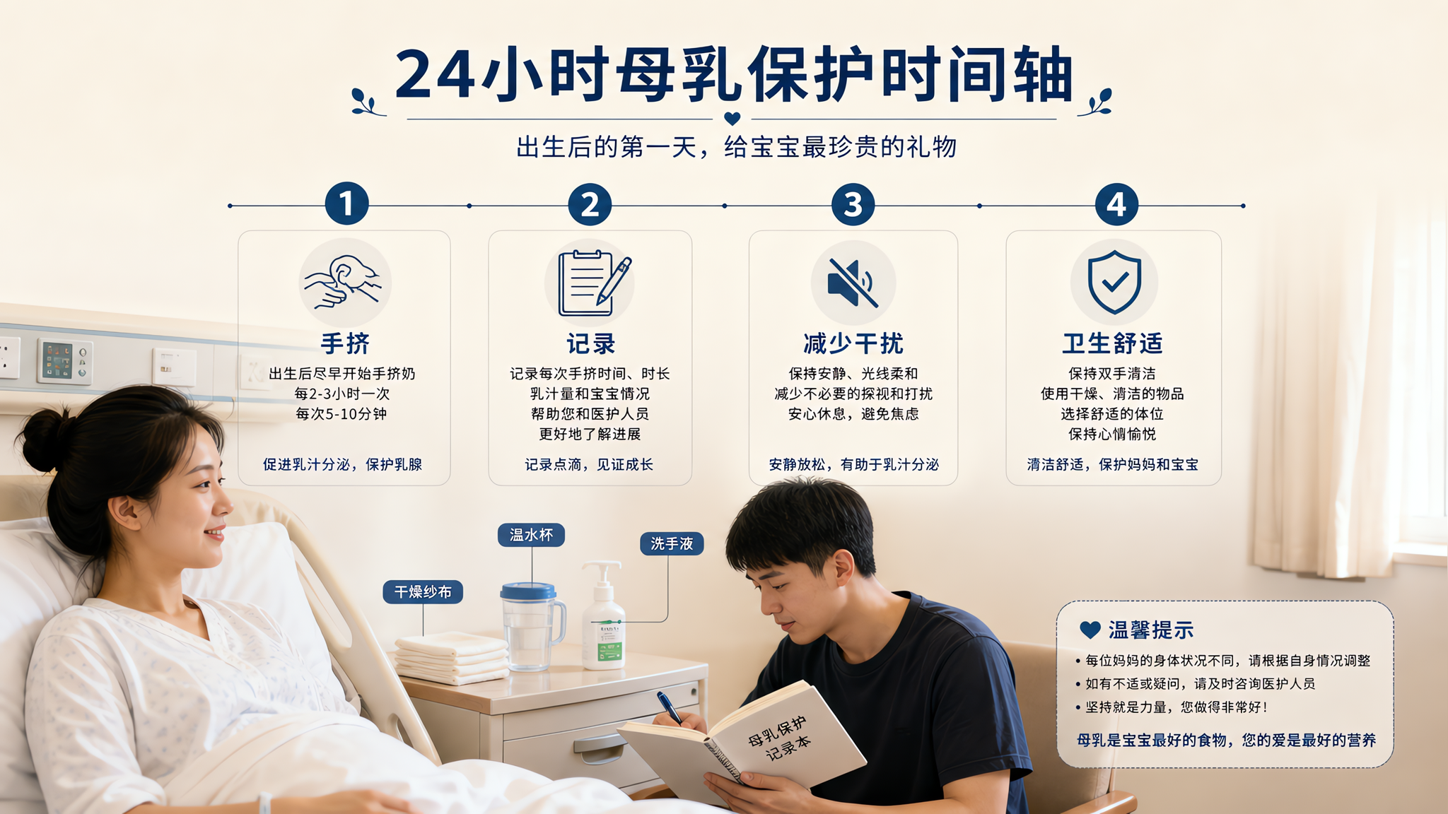 剖宫产分离后别猛喝汤 24小时护乳4步
