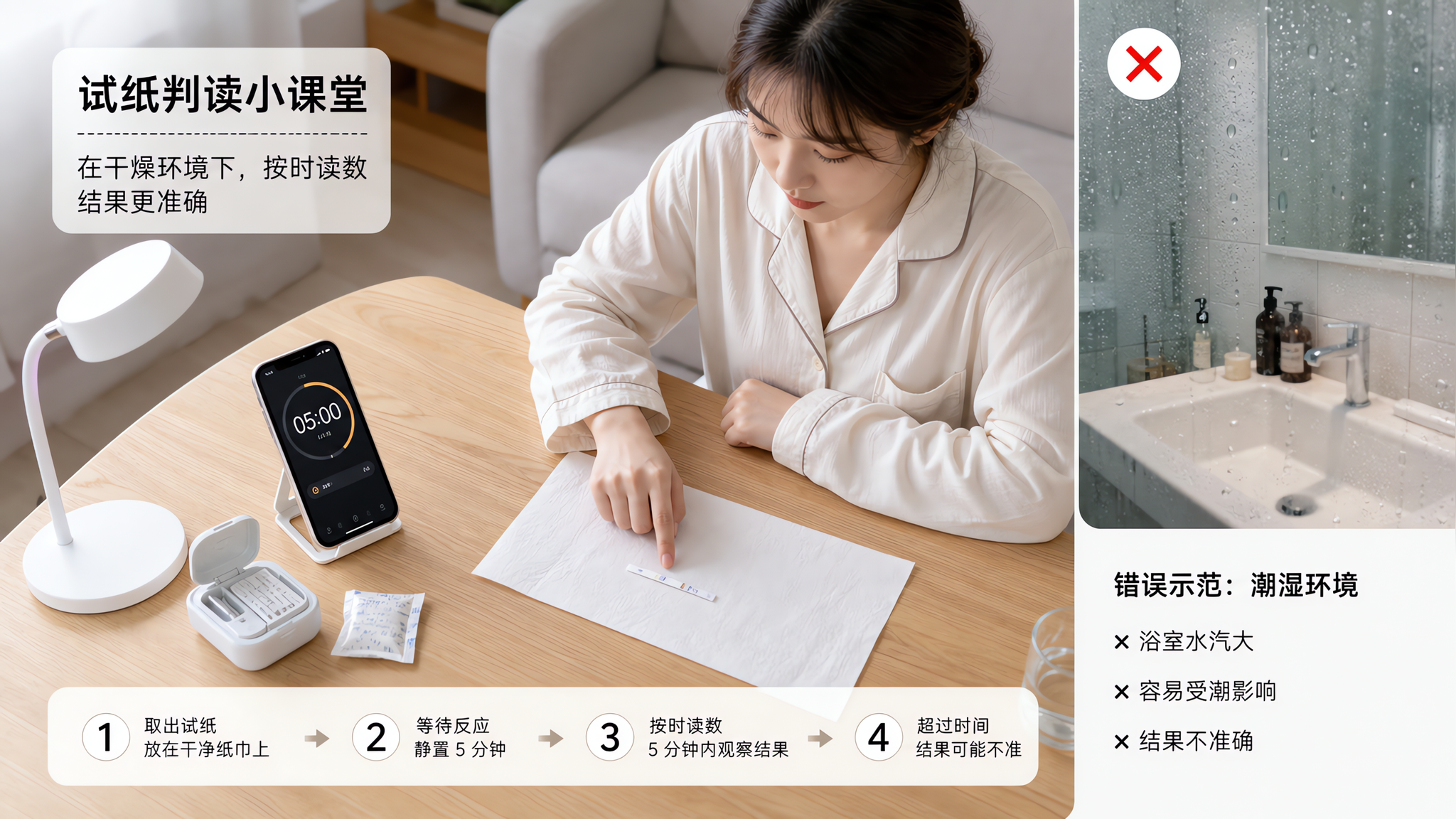 8月验孕别在浴室看条：蒸发线最爱趁湿度作乱