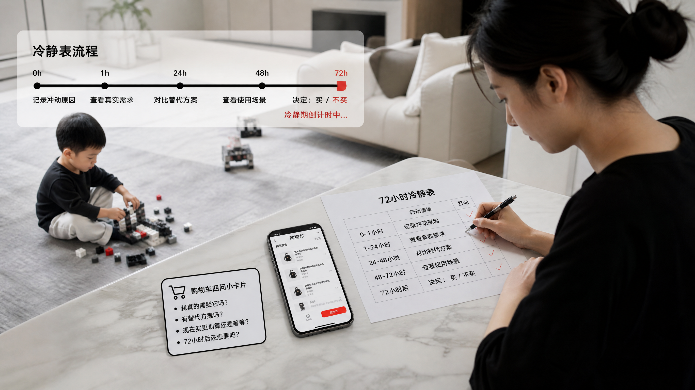 暑期最容易乱买：用72小时冷静表止住限时秒杀