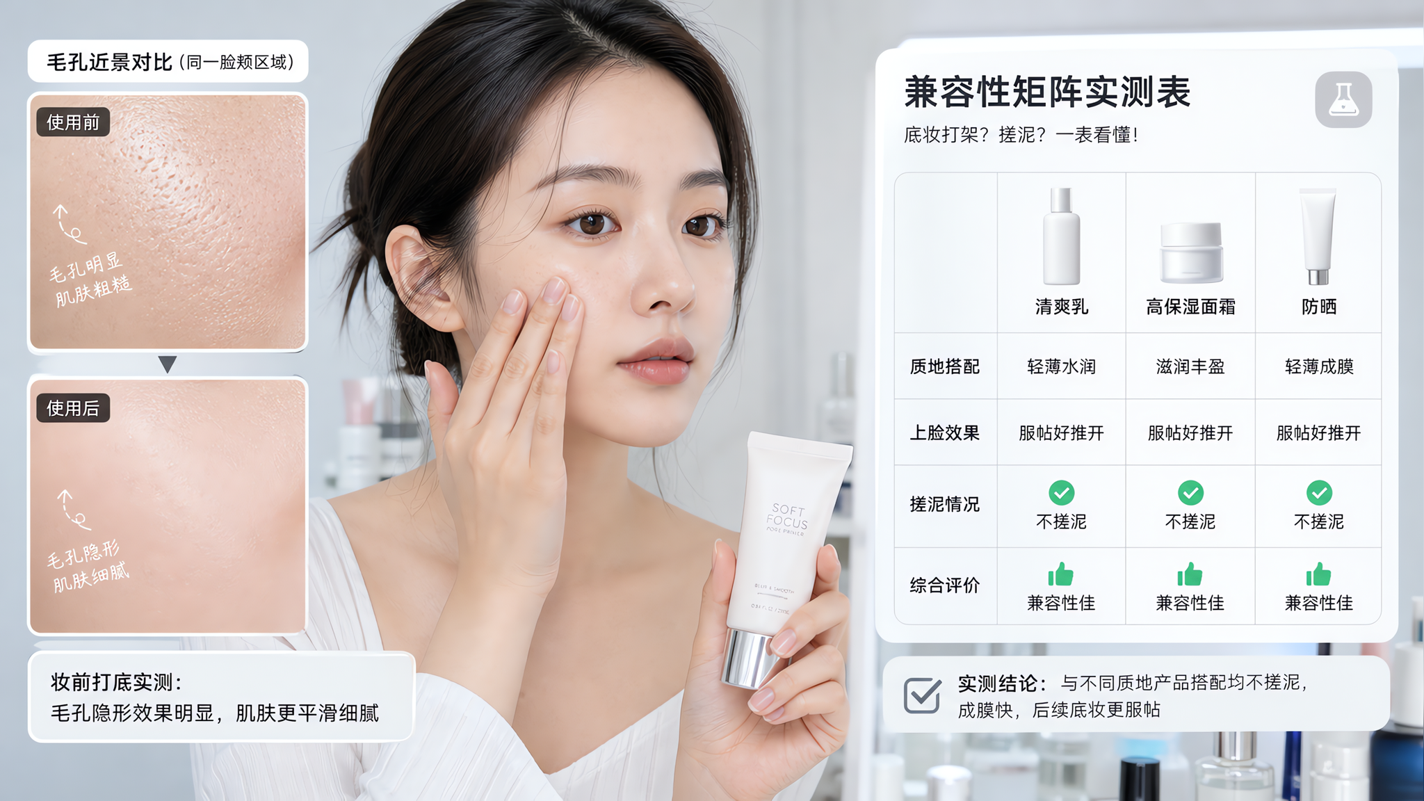 妆前一抹就搓泥？毛孔打底翻车原因和自测表