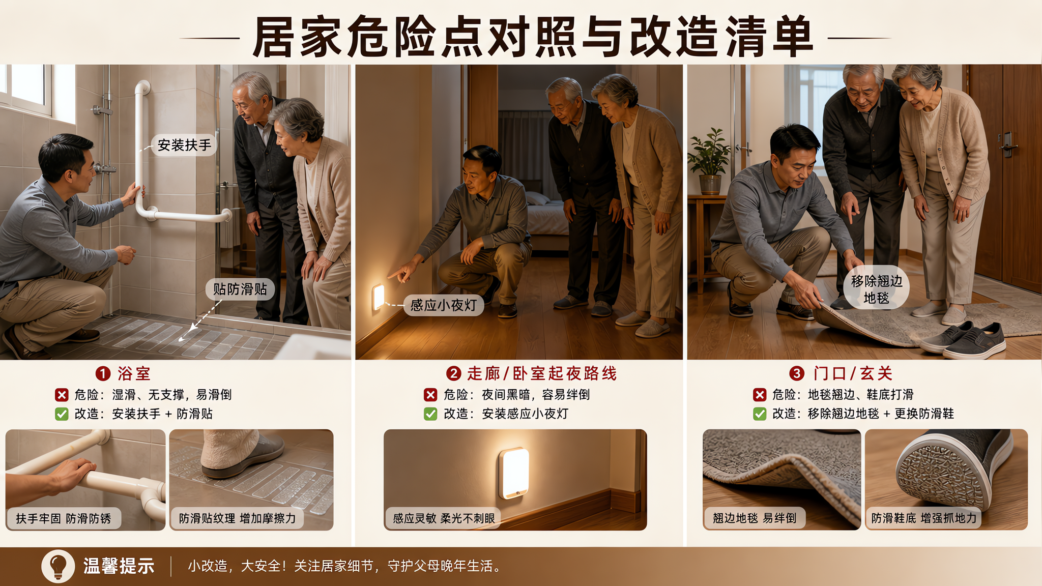 爸妈第一次摔倒别当小事：筛查+改造+训练一套做完