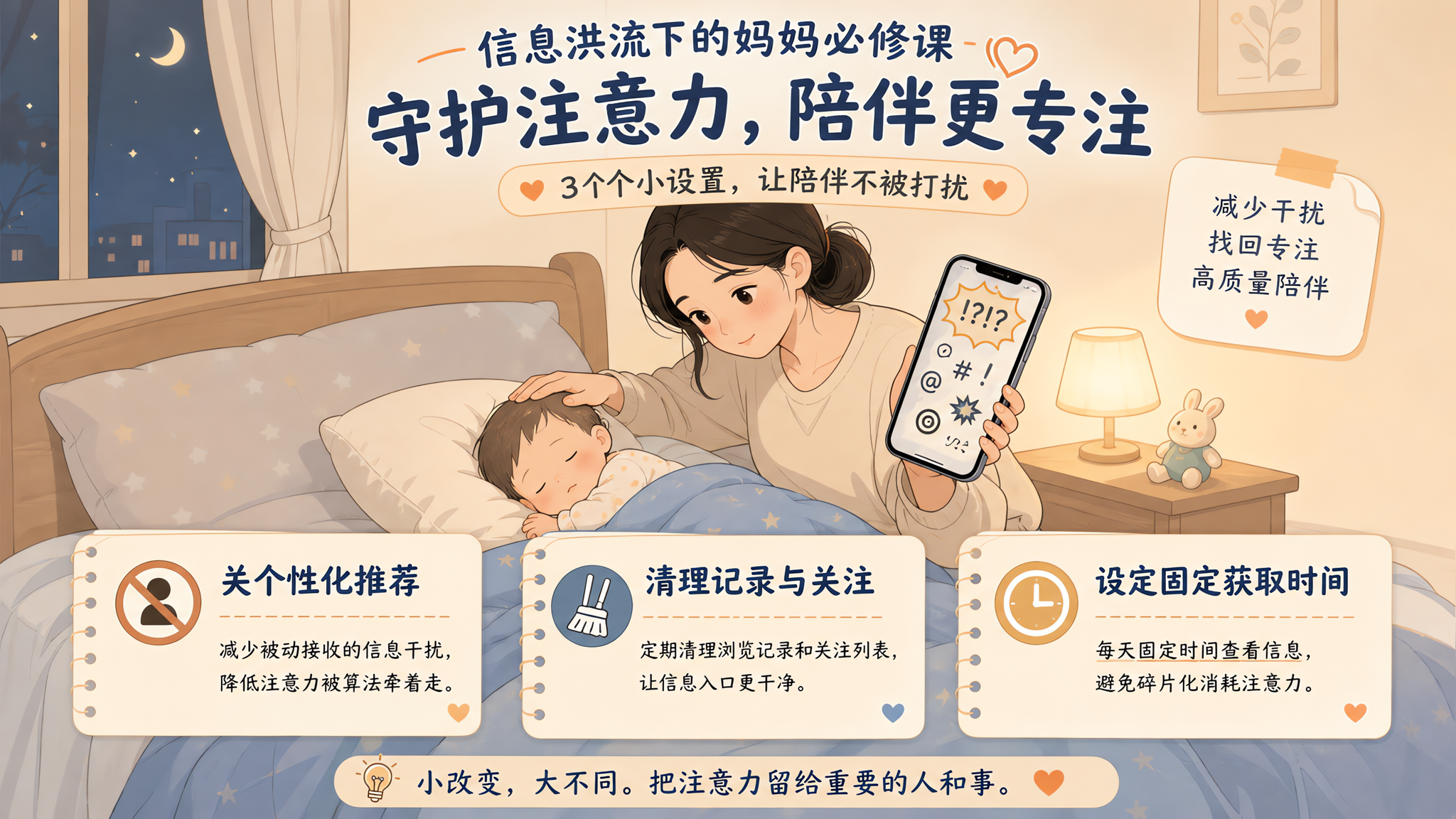 半夜刷到育儿危机别慌：先改3个设置