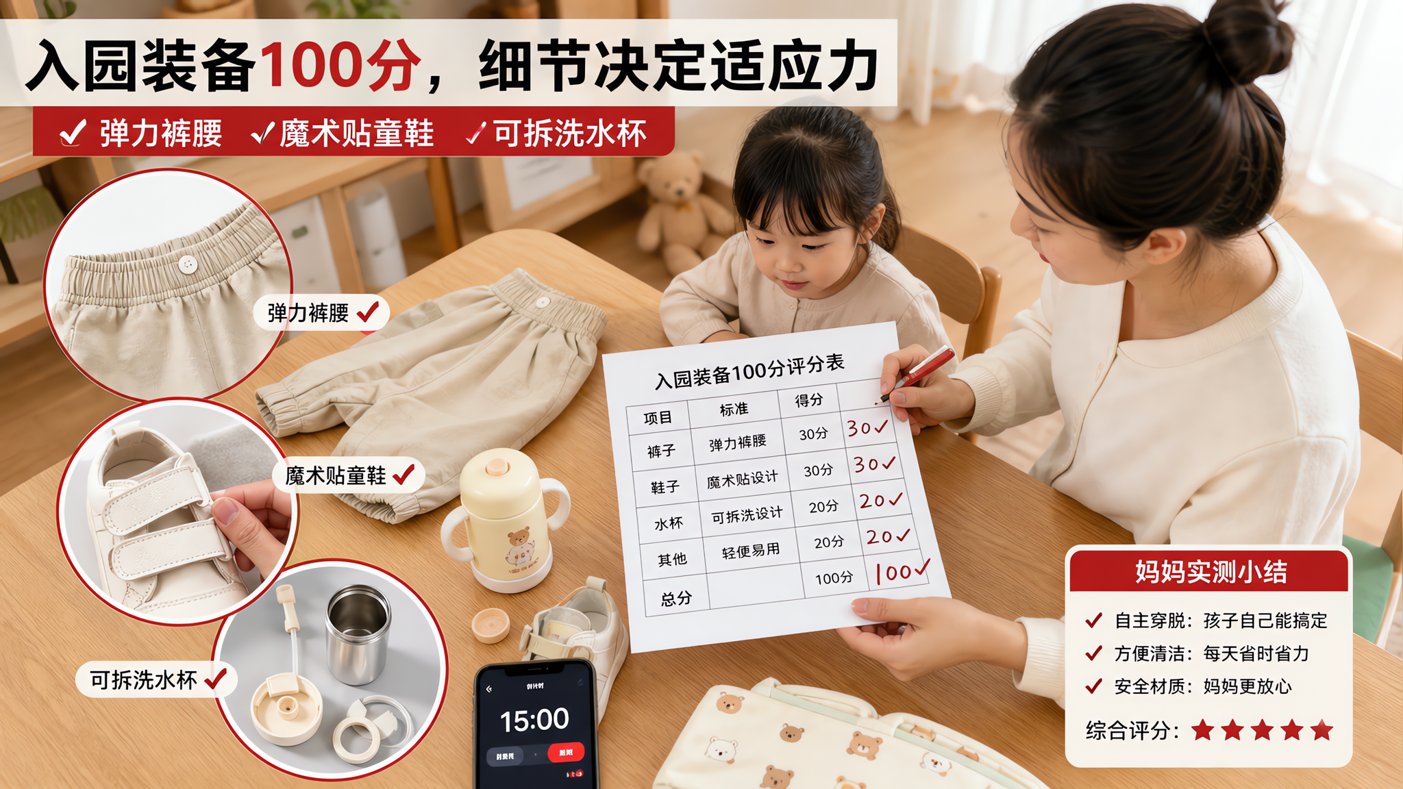 入园装备怎么选不踩坑？100分评分表+30秒实测够了